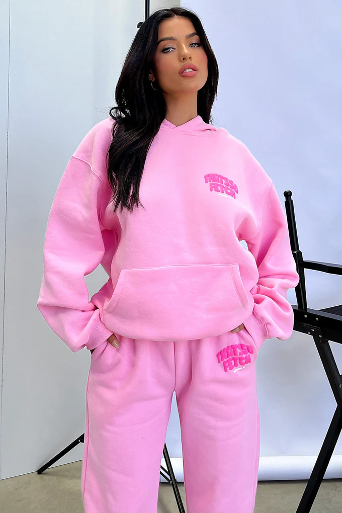 With Love Always Oversized Hoodie - Light Pink