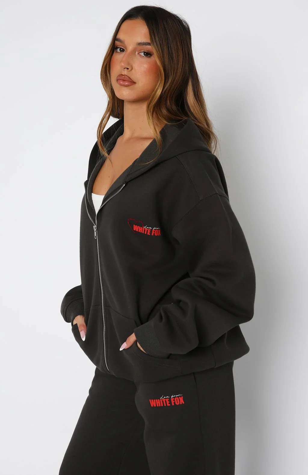 Best You've Ever Had Zip Front Hoodie Charcoal