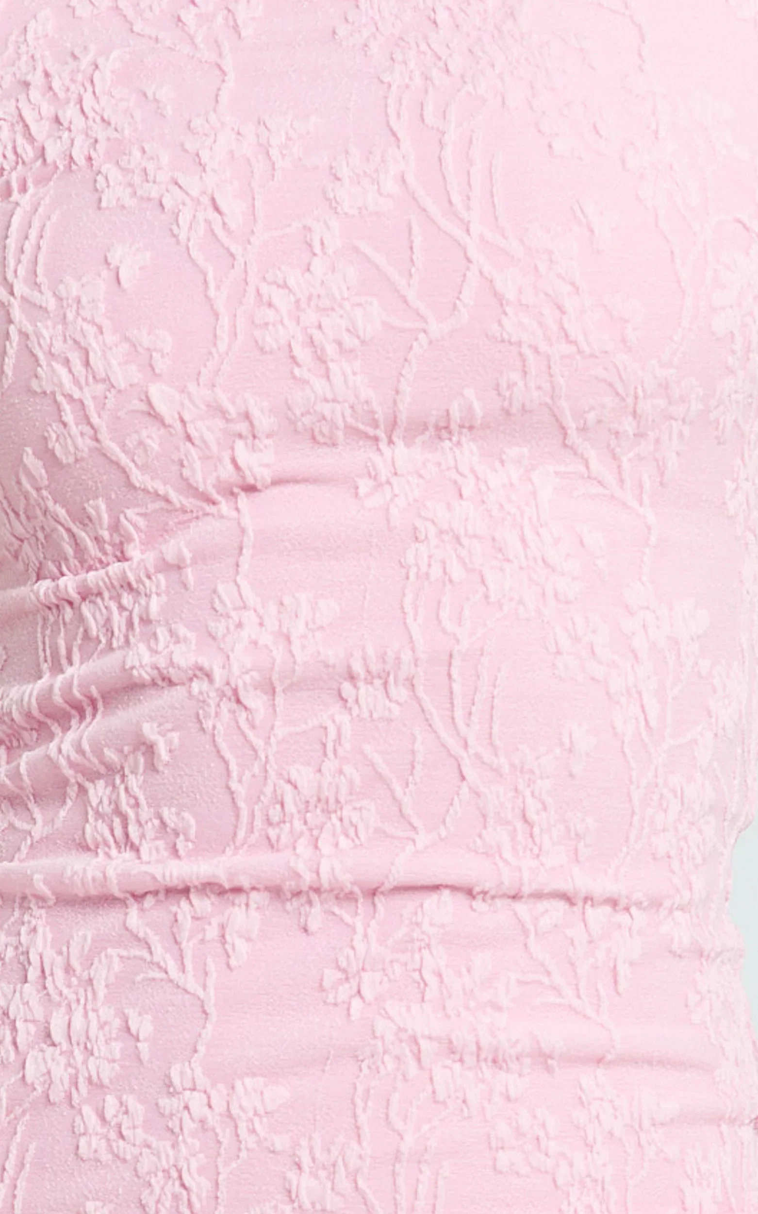 Eira Mini Dress Lace Boat Neck Bodycon Dress in Pink