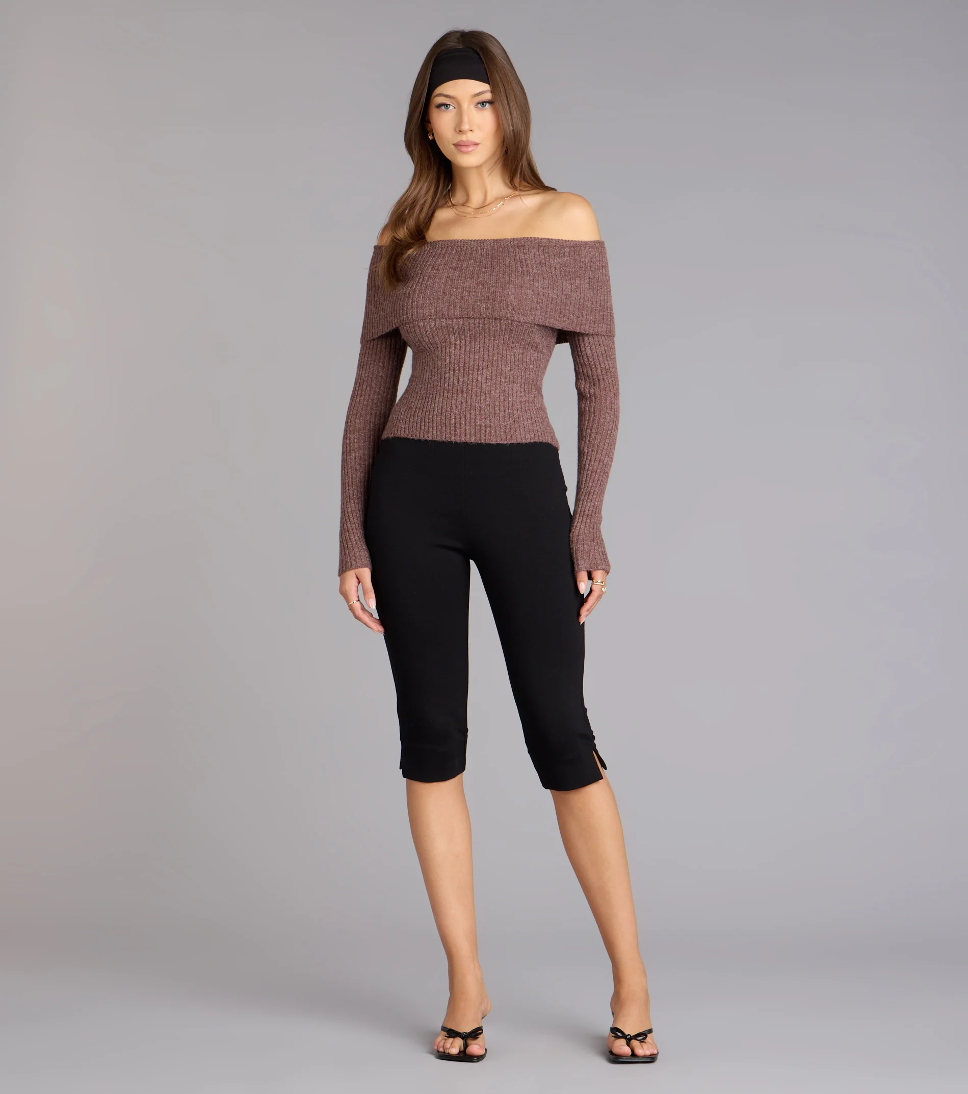 Autumn Muse Off-The-Shoulder Sweater