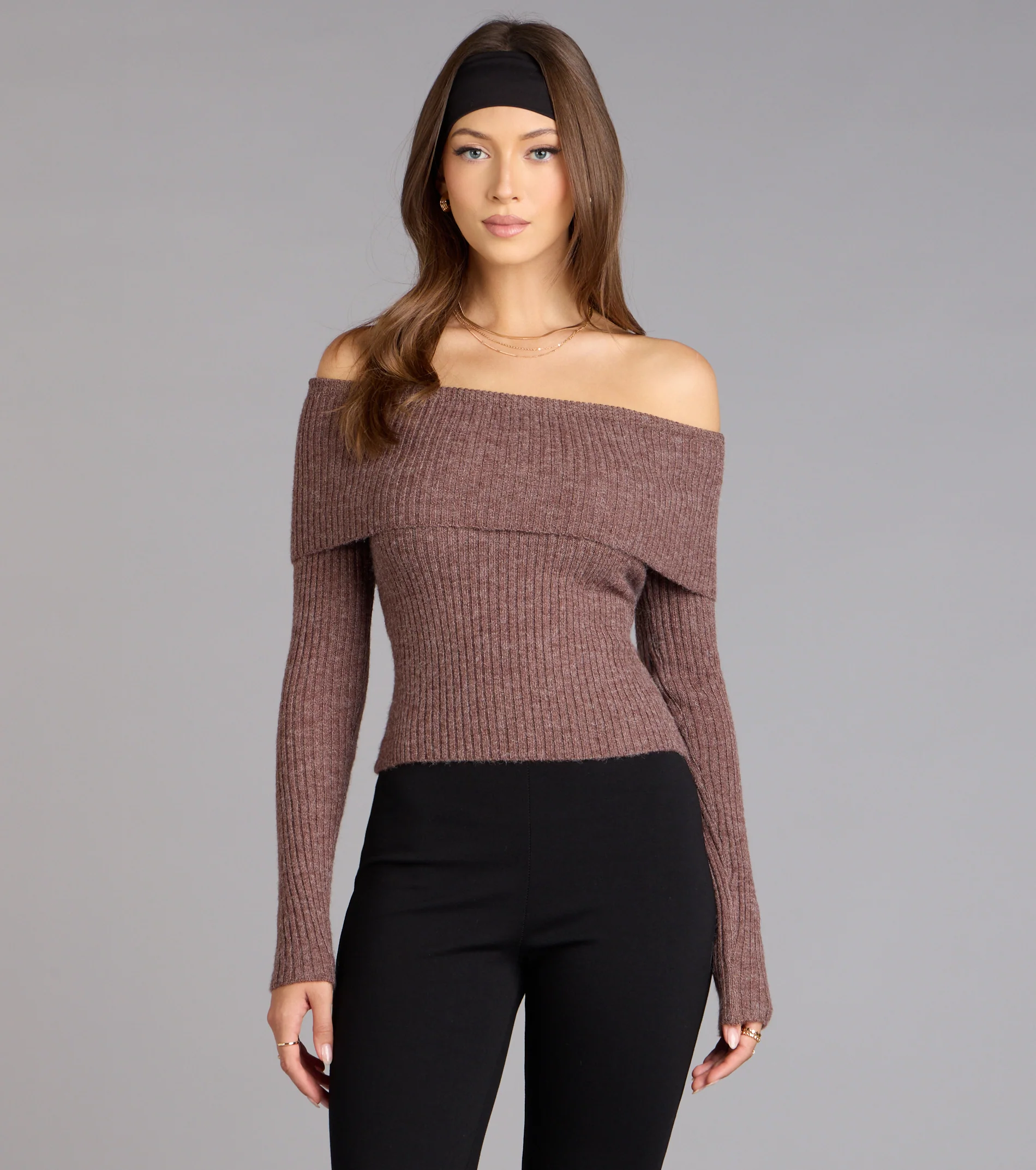 Autumn Muse Off-The-Shoulder Sweater
