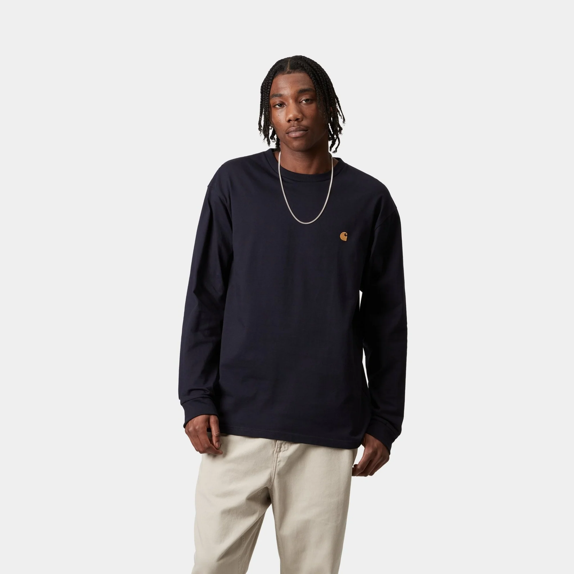 Chase Long Sleeve T-Shirt | Dark Navy