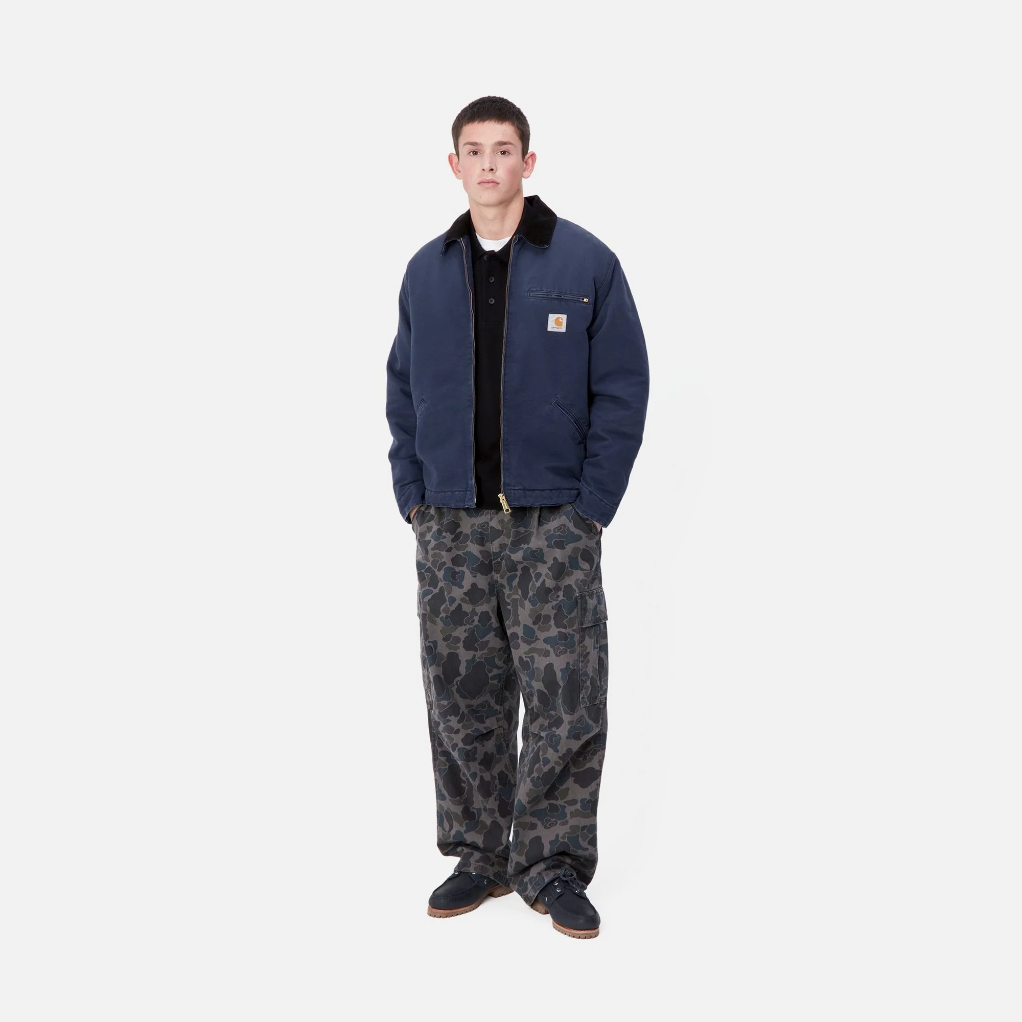 OG Detroit Jacket (Winter) | Air Force Blue / Black (aged canvas)