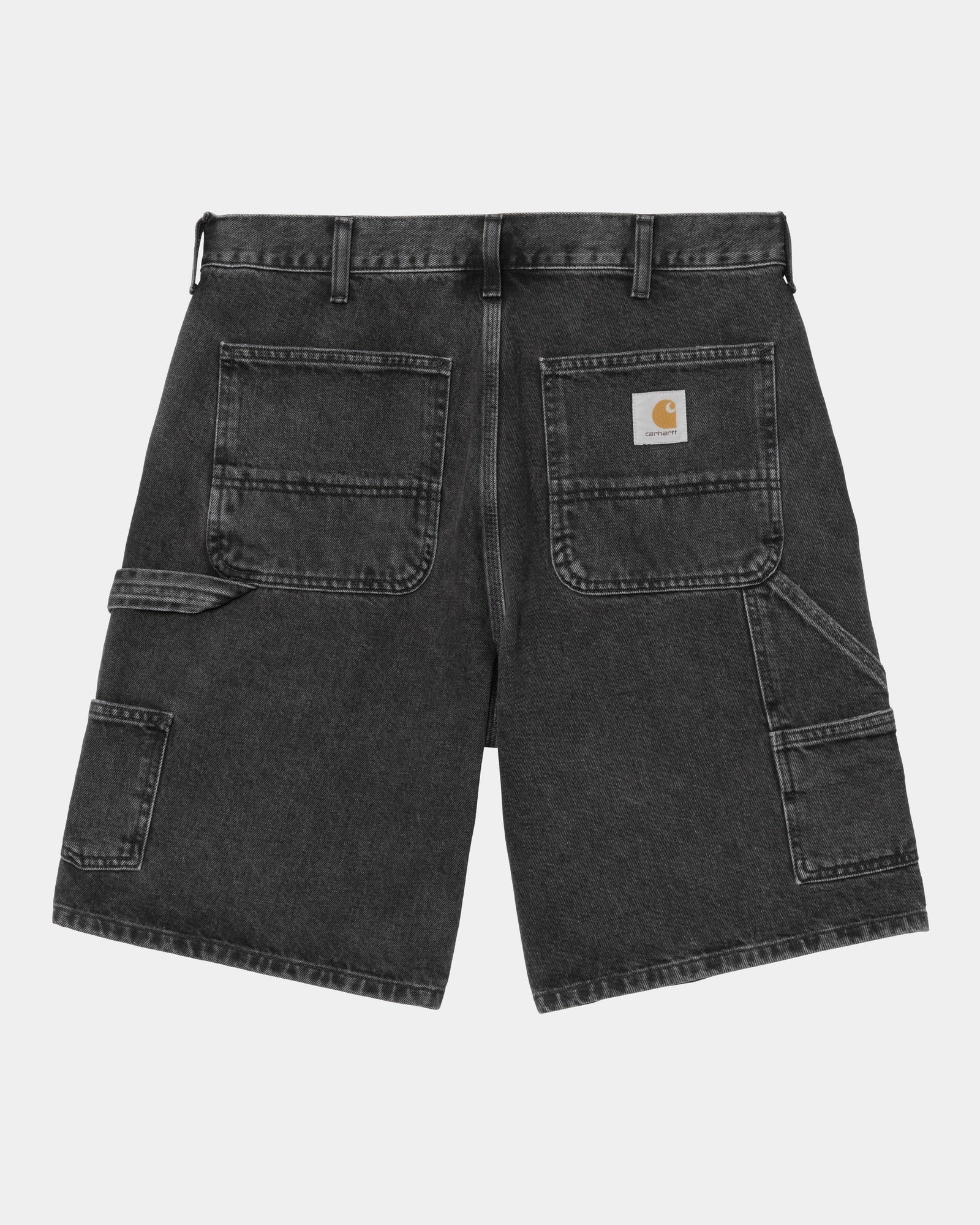 Double Knee Short | Black (stone washed)