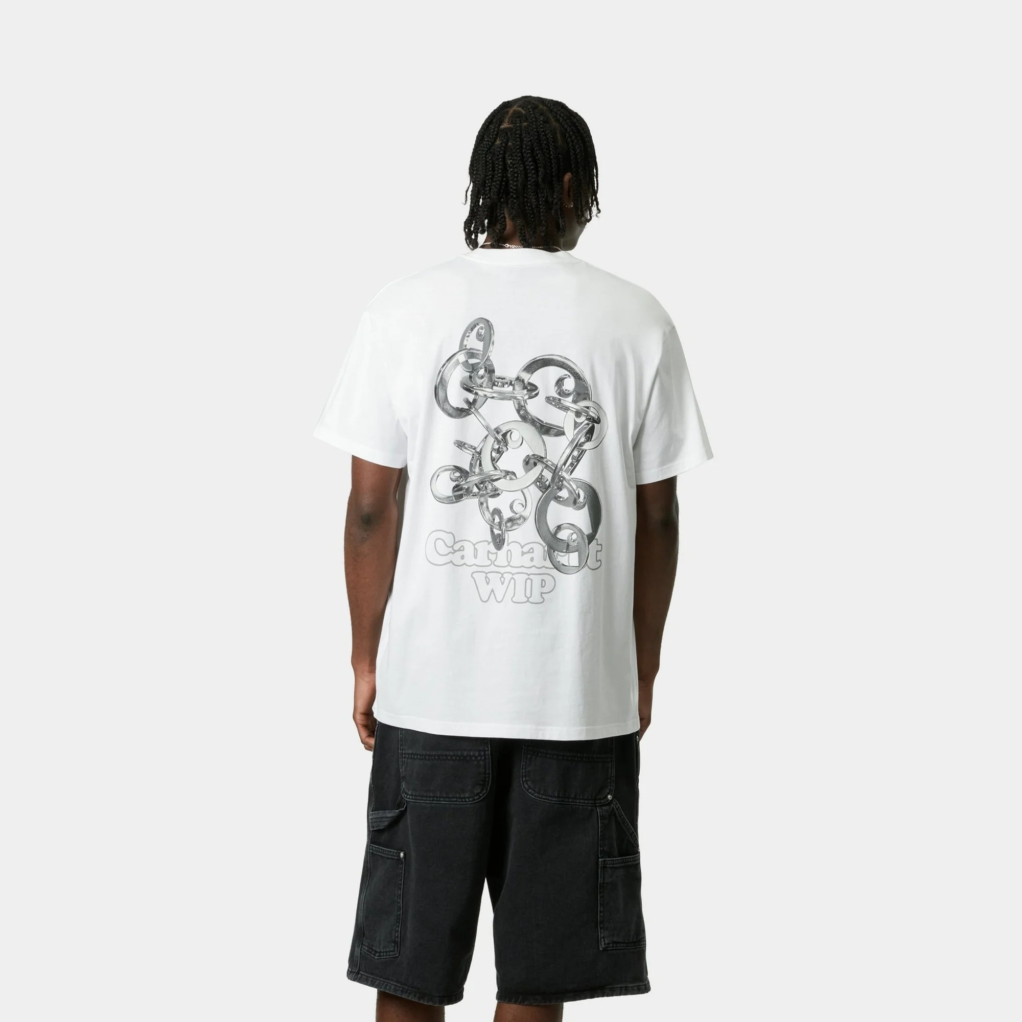 Linked Charms T-Shirt | White / Silver