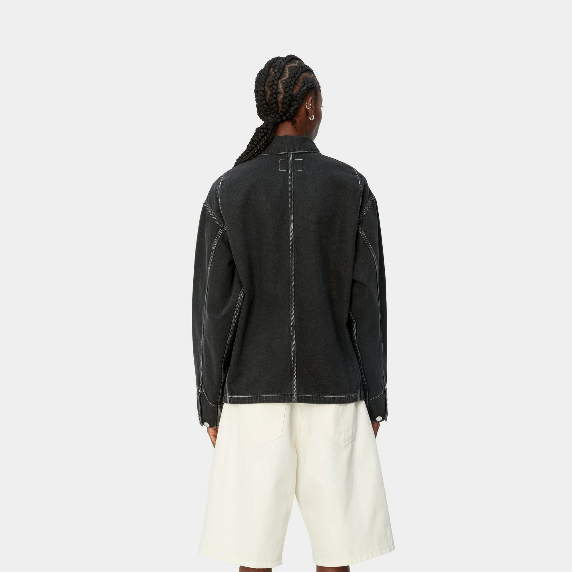 Women's OG Michigan Coat (Spring) - Denim | Black (stone washed)