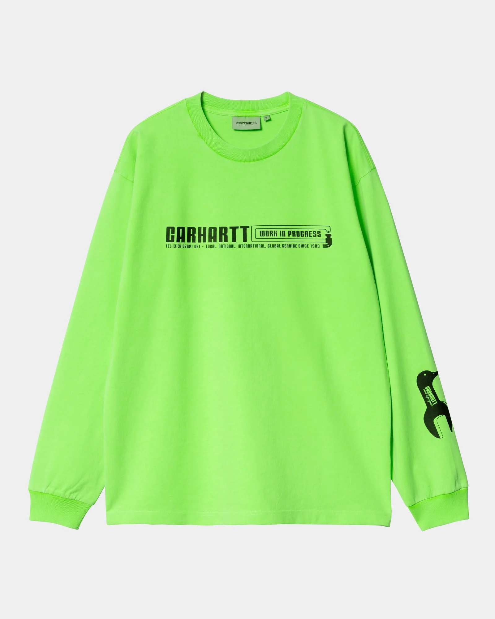 Long Sleeve Industry T-Shirt | Lumo Green / Black