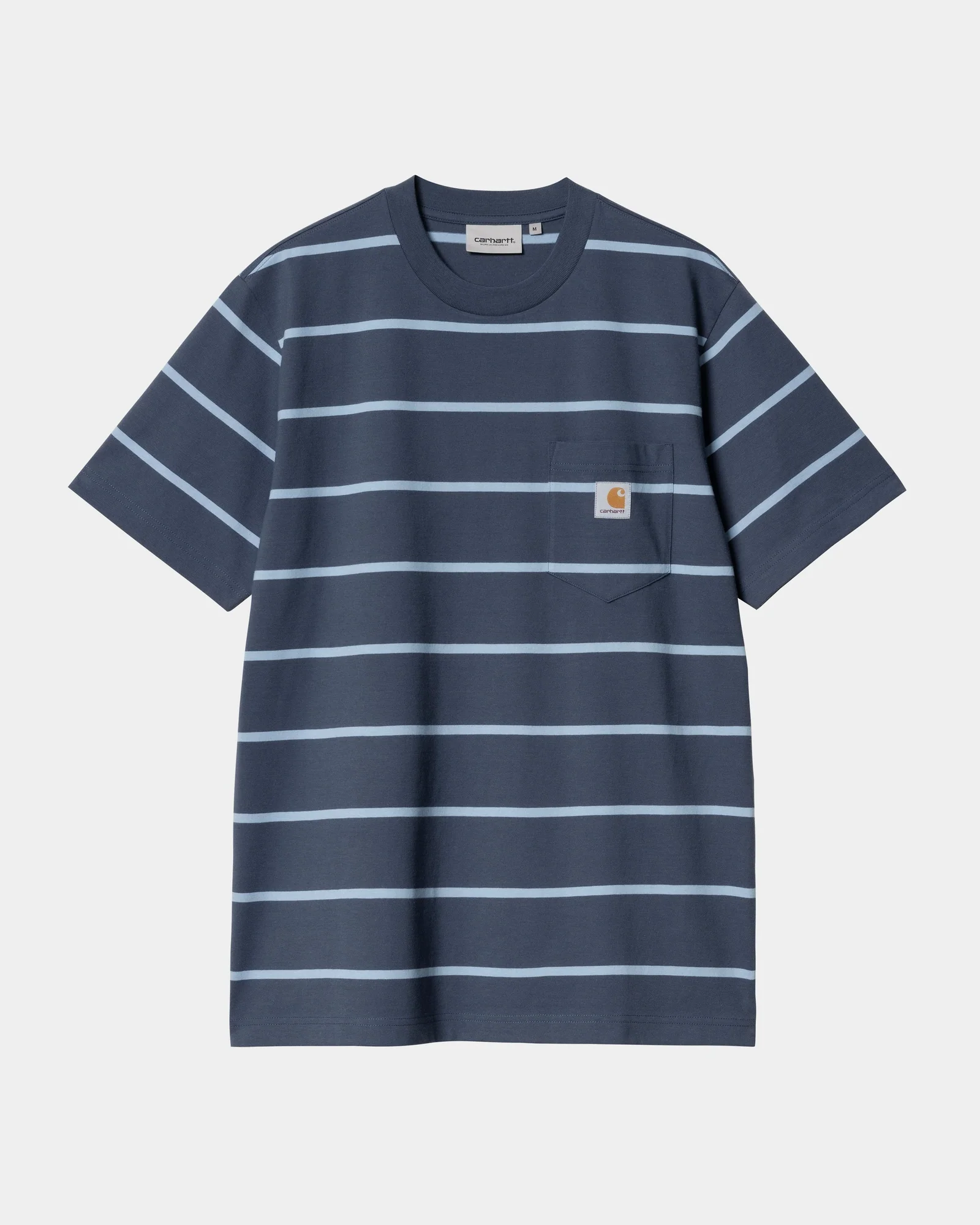 Aiken Stripe Pocket T-Shirt | Dusky Blue