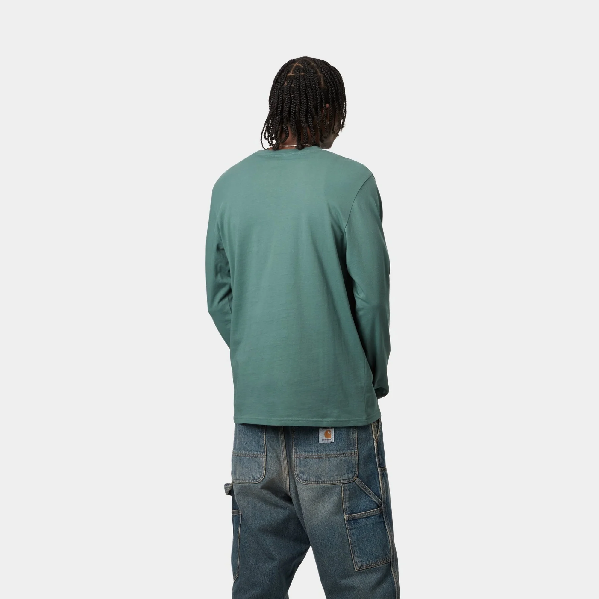 Long Sleeve Pocket T-Shirt | Silver Pine