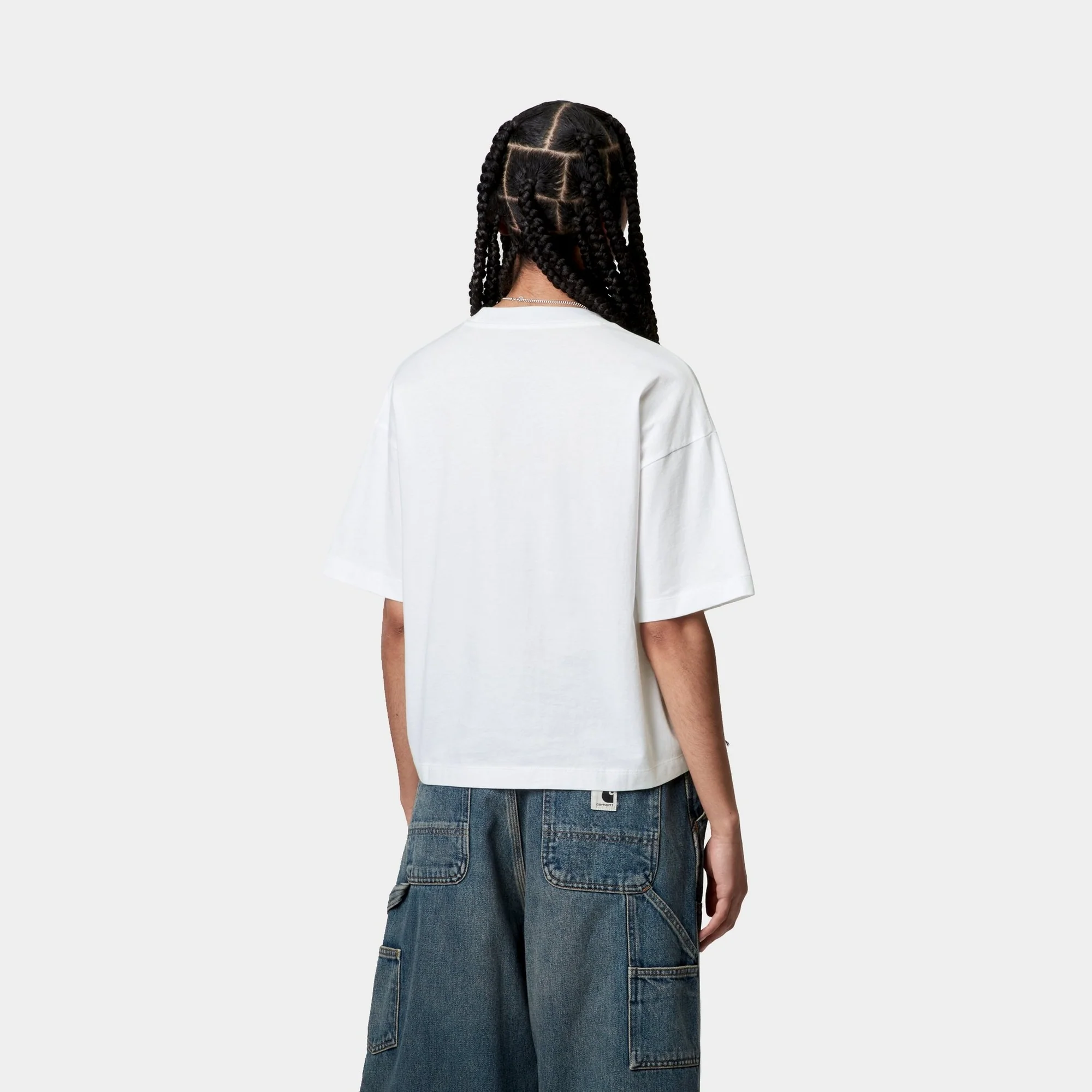 Women’s WIP T-Shirt | White / Dusky Blue