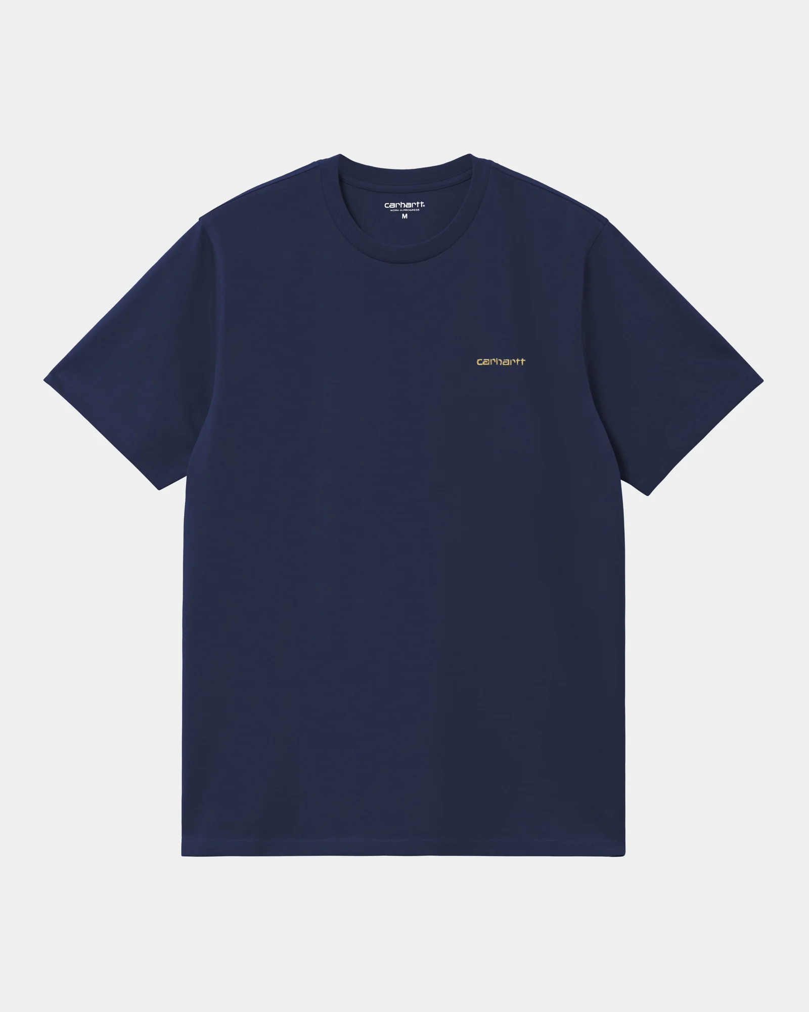 Script Embroidery T-Shirt | Ink / Air Yellow