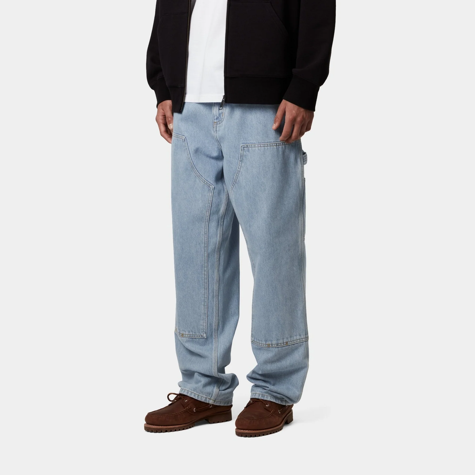 Double Knee Pant - Denim | Blue (heavy stone bleached)