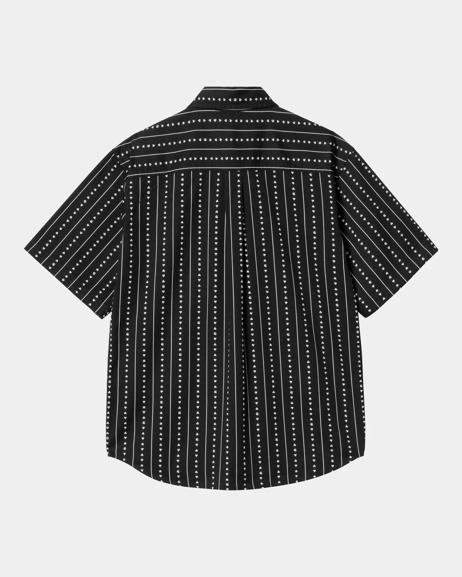Drewe Shirt | Black / Natural Heart C Pinstripe