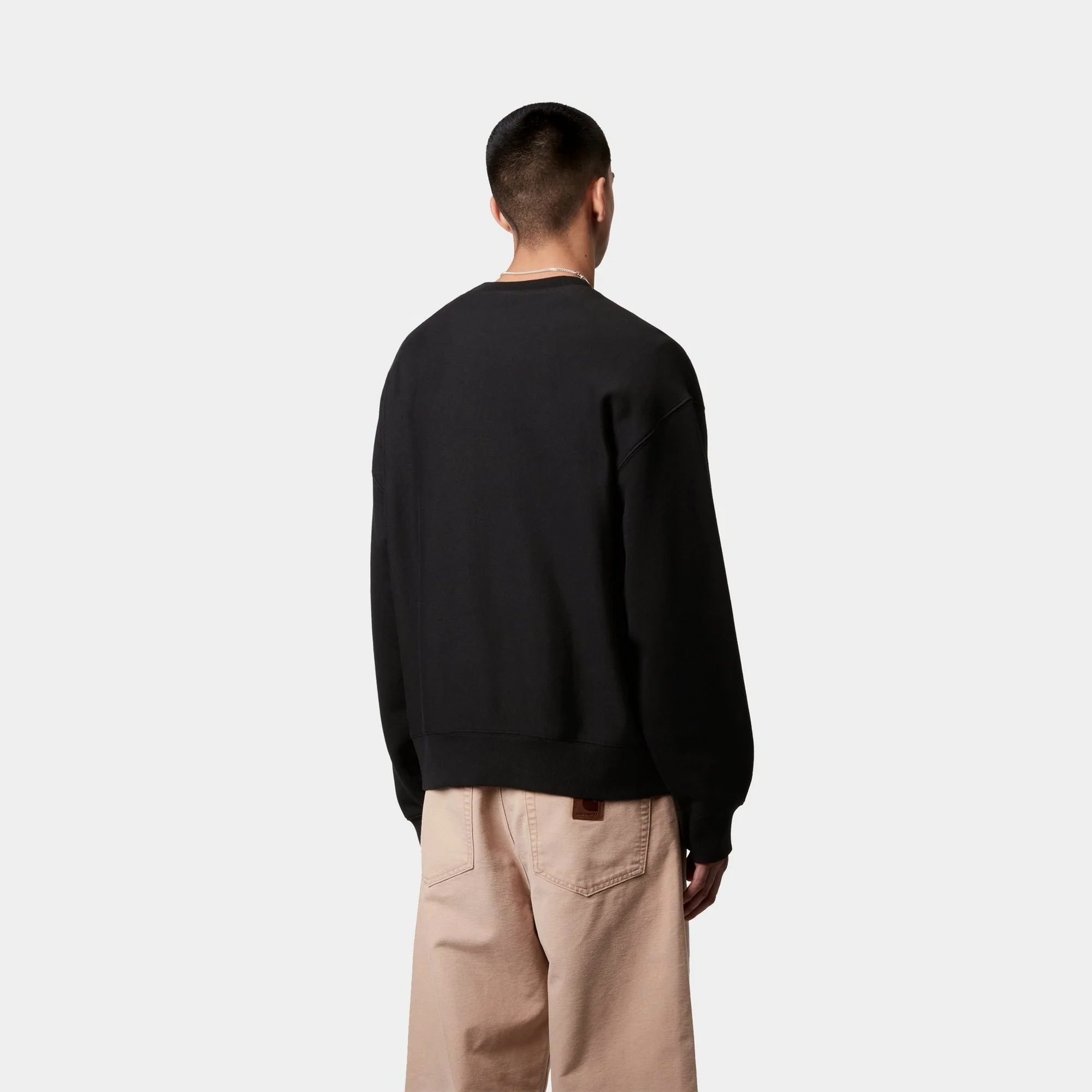 Label Script Sweatshirt | Black