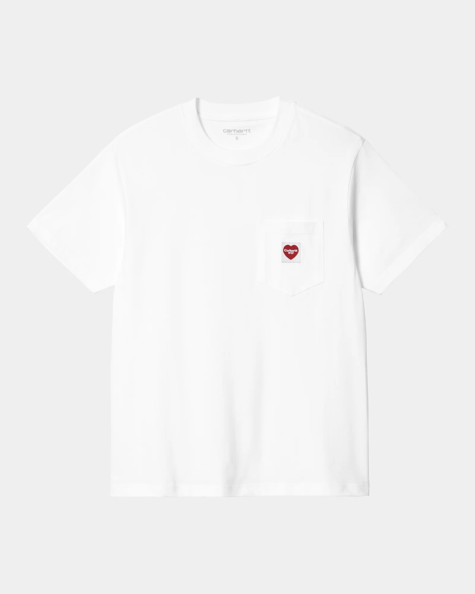 Women’s Pocket Heart T-Shirt | White / Red