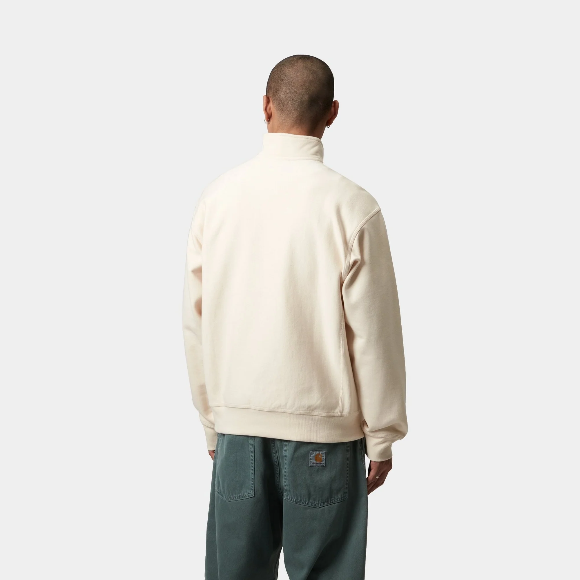 Half Zip American Script Sweatshirt | Natural