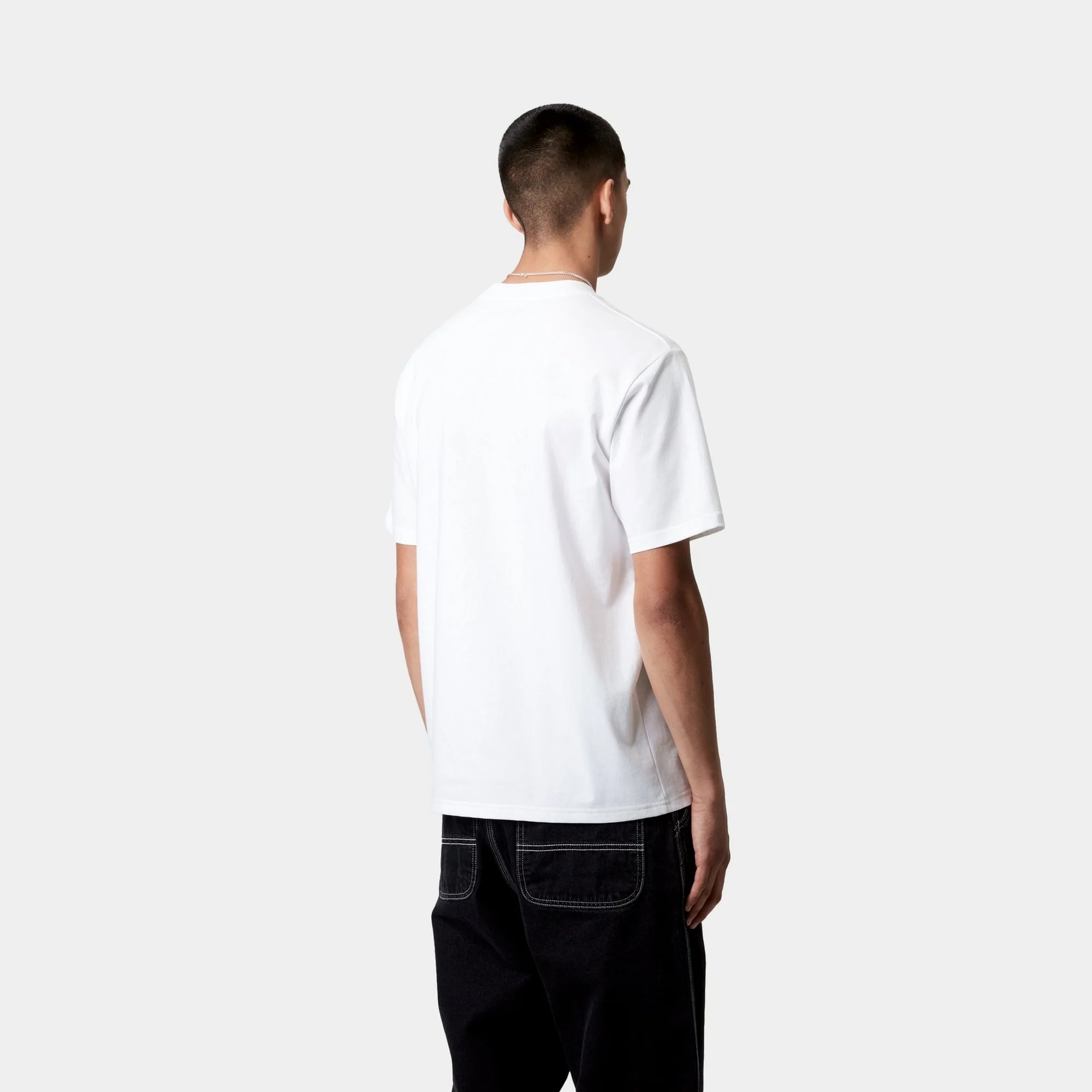University Script T-Shirt | White / Black