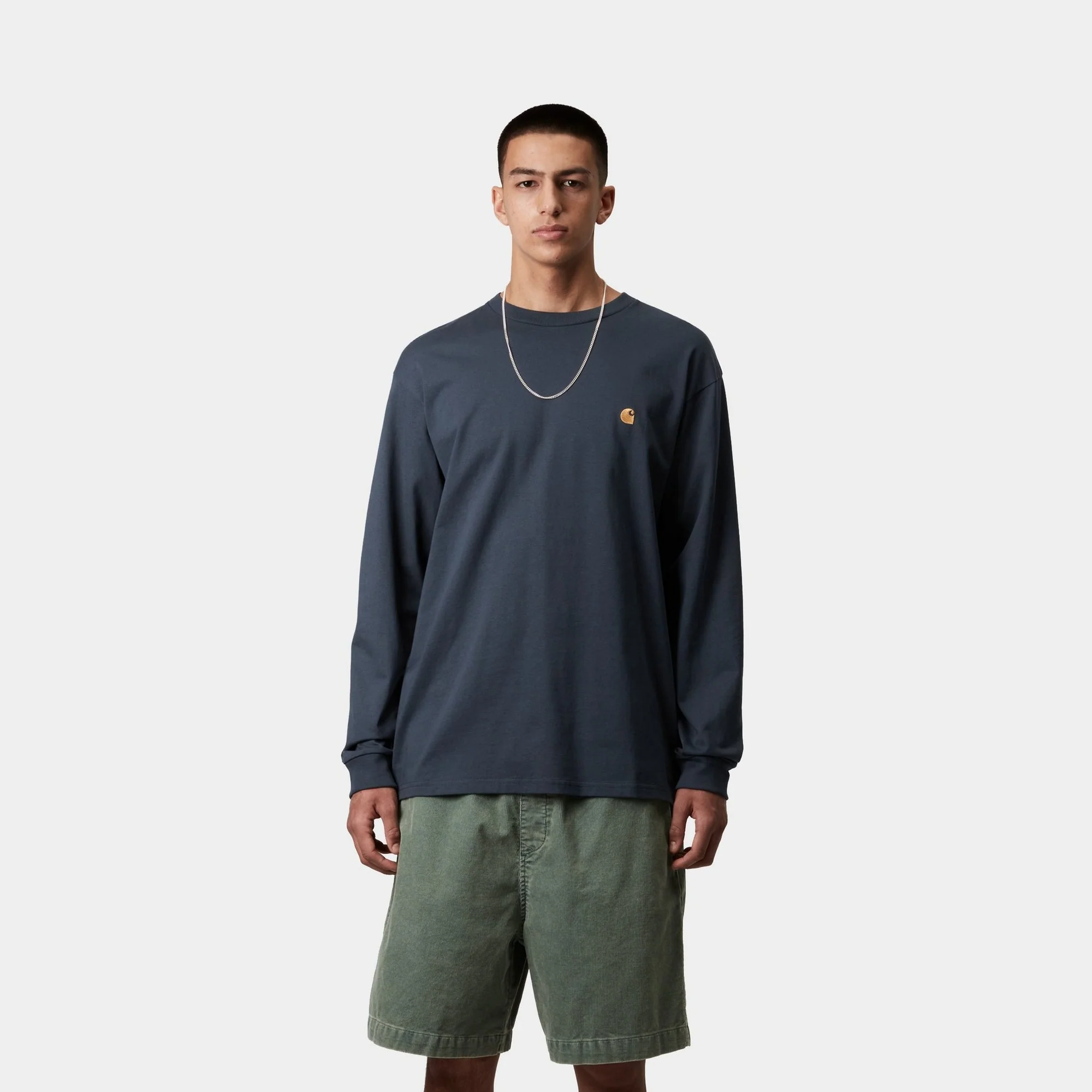 Chase Long Sleeve T-Shirt | Dusky Blue