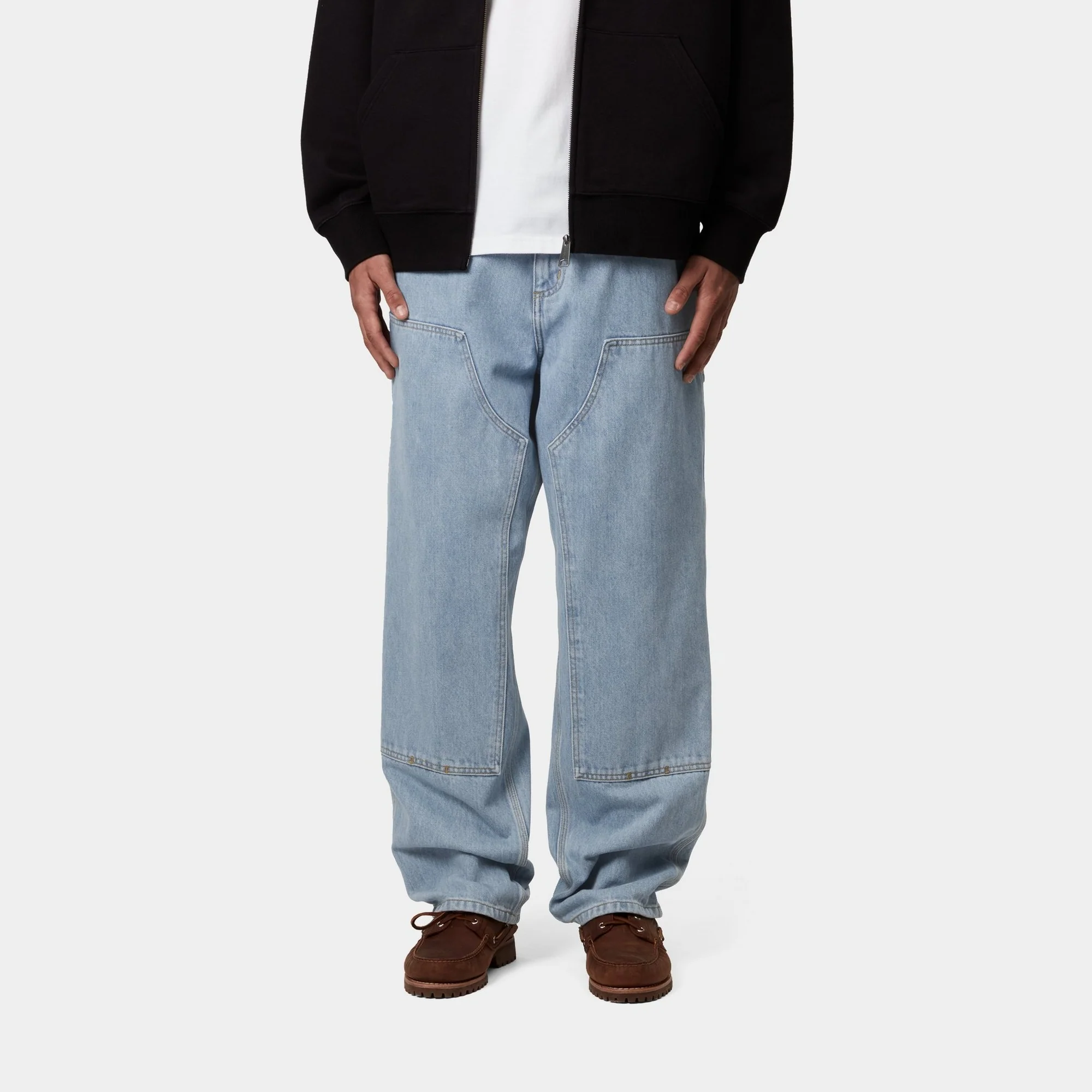 Double Knee Pant - Denim | Blue (heavy stone bleached)