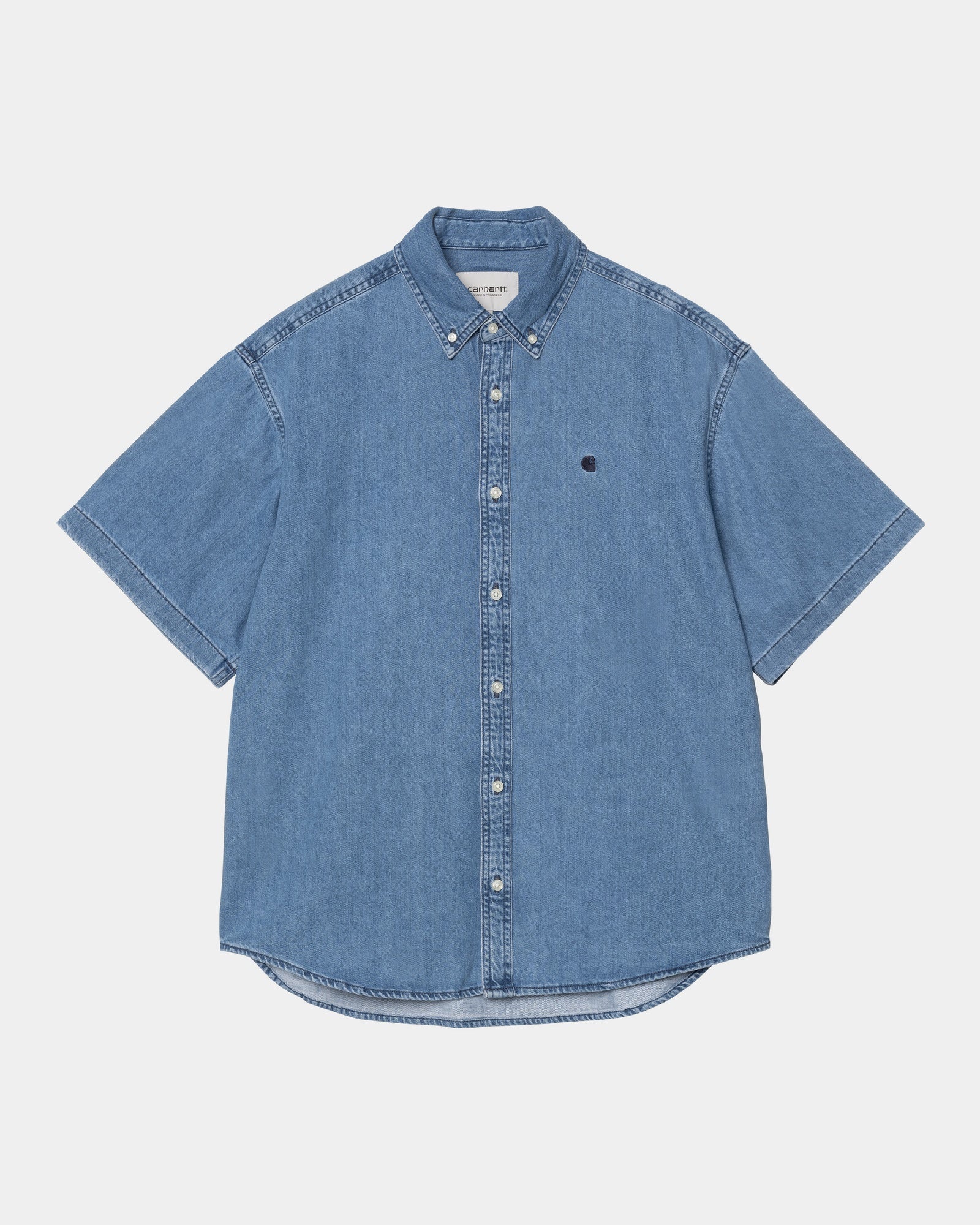 Lucas Short Sleeve Shirt | Blue (stone washed)