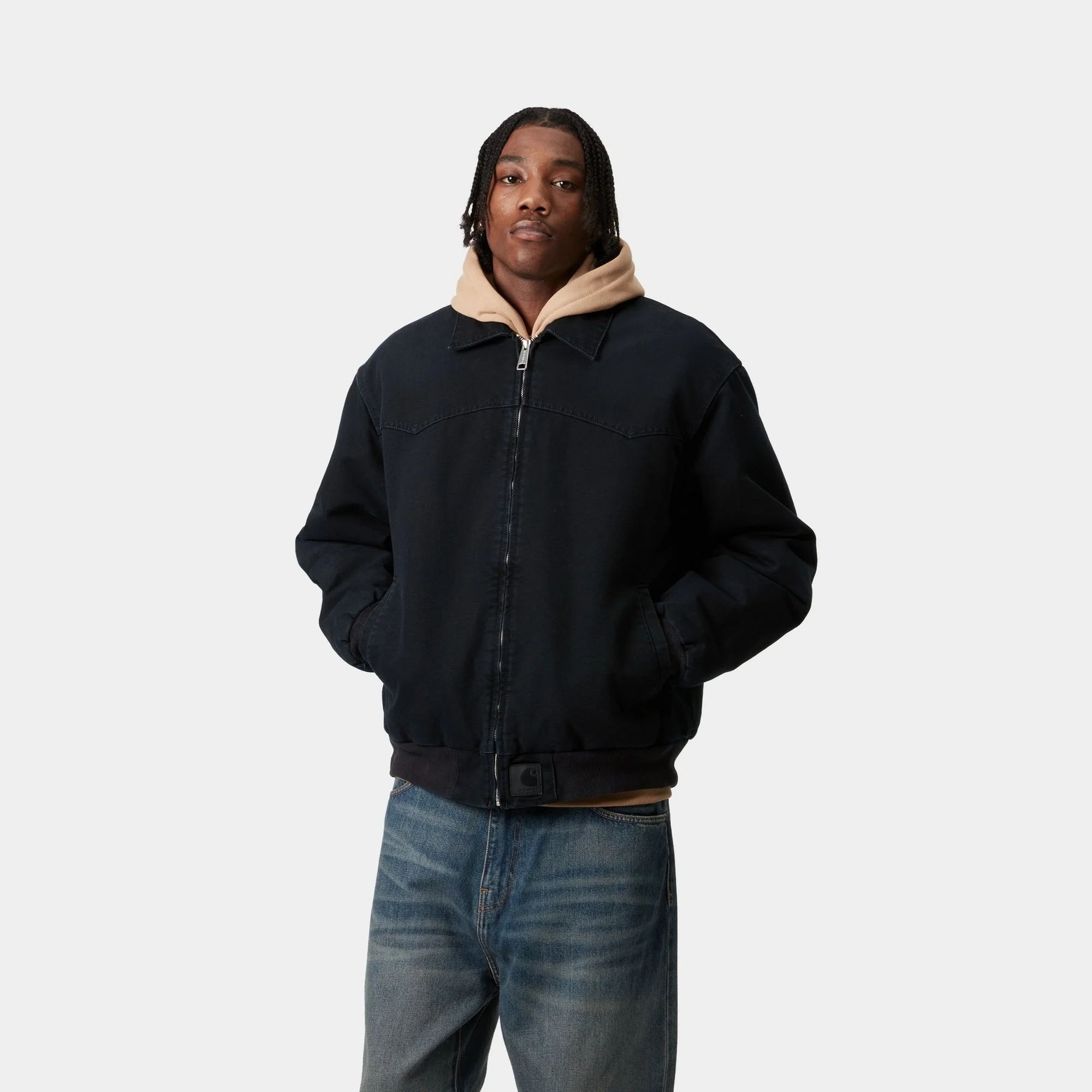OG Santa Fe Jacket (Winter) | Black / Black (stone canvas)