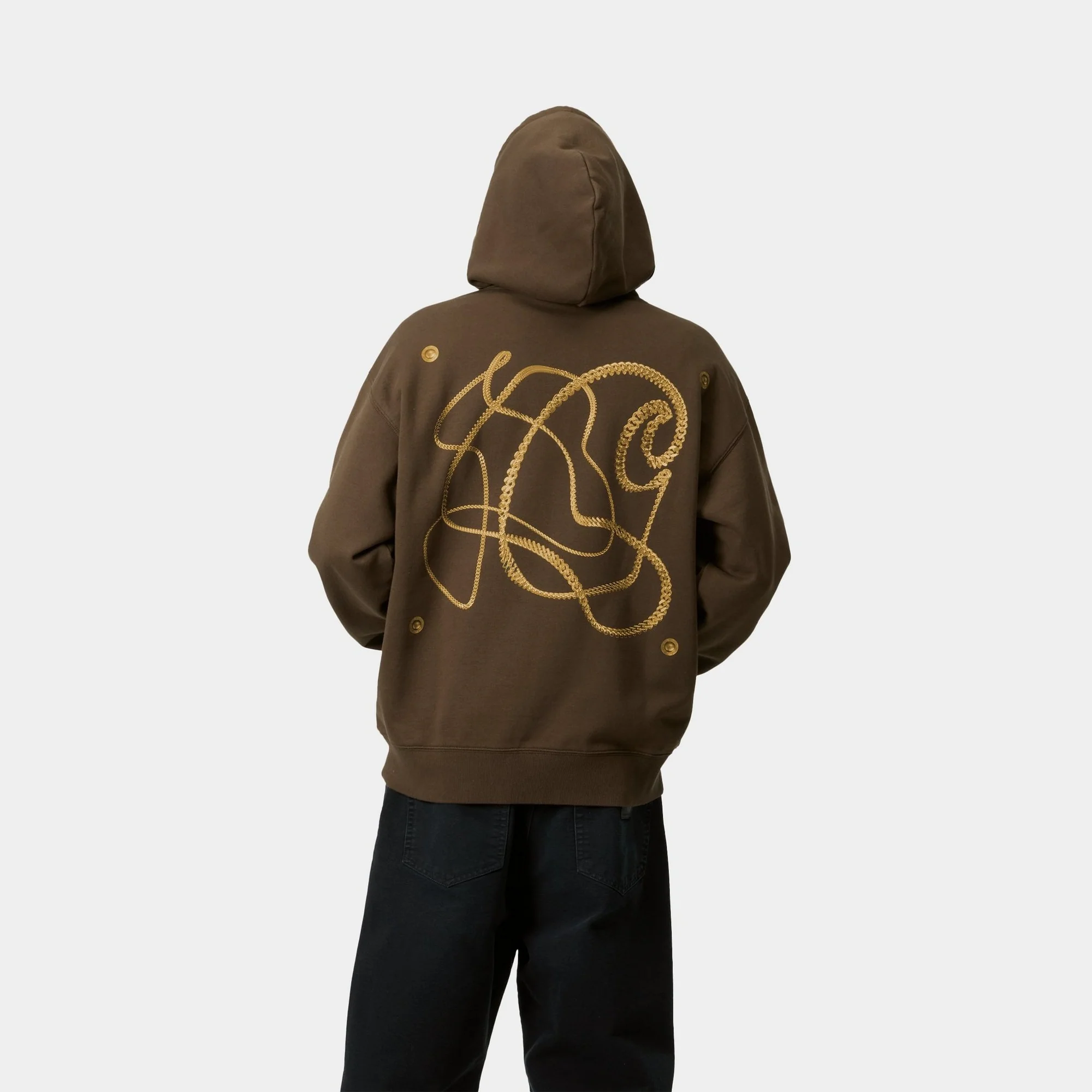 Hooded Charm Link Sweatshirt | Liberica / Gold (stone washed)