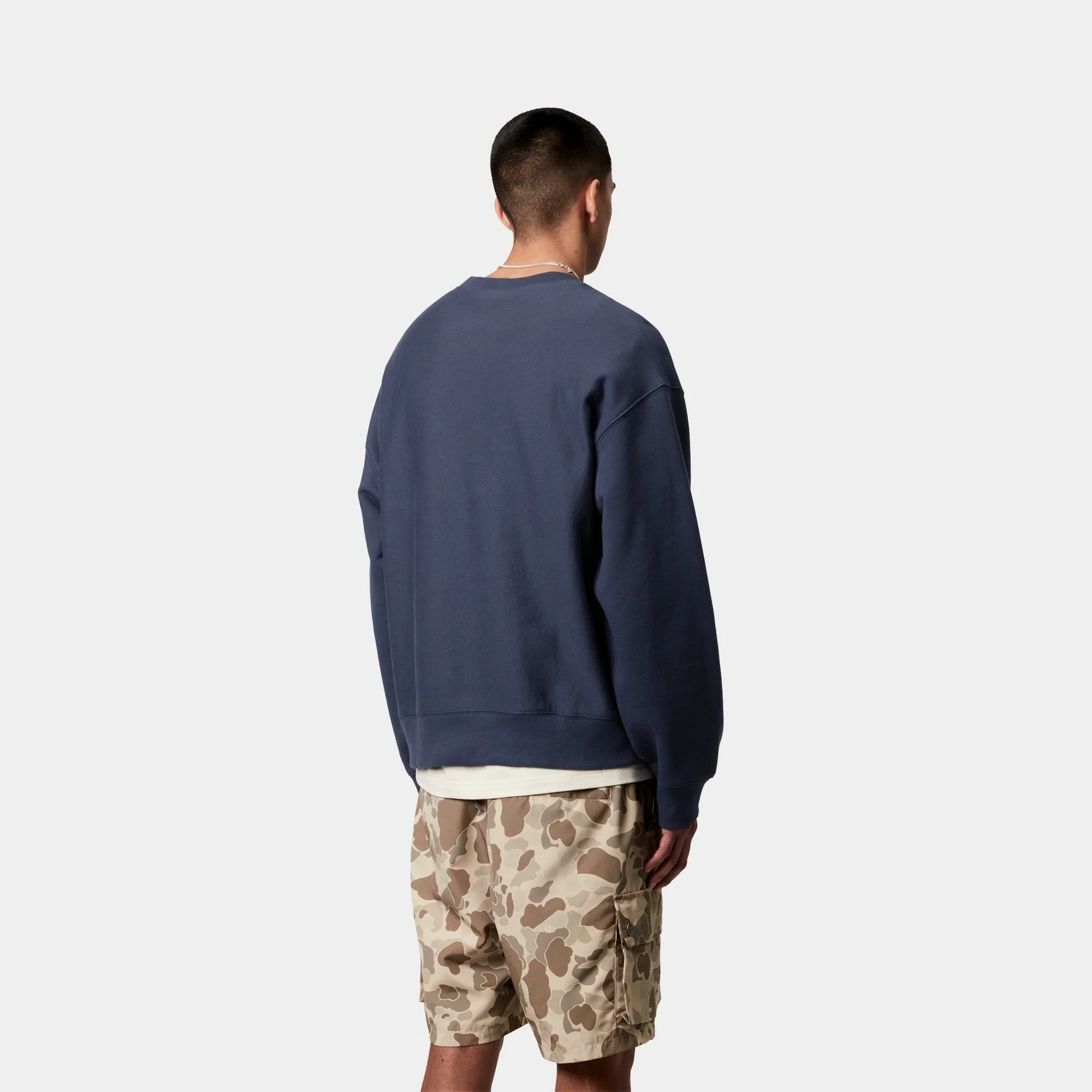 Label Script Sweatshirt | Blue