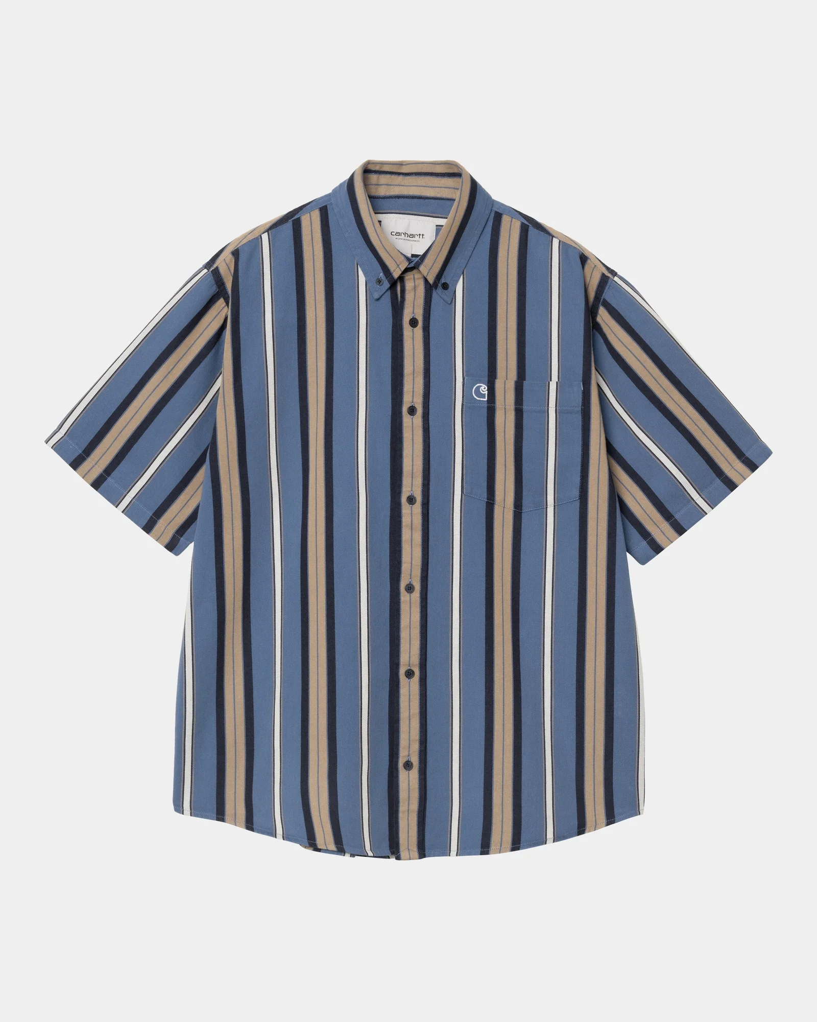 Jarrell Stripe Shirt | Blue Iris / Wax