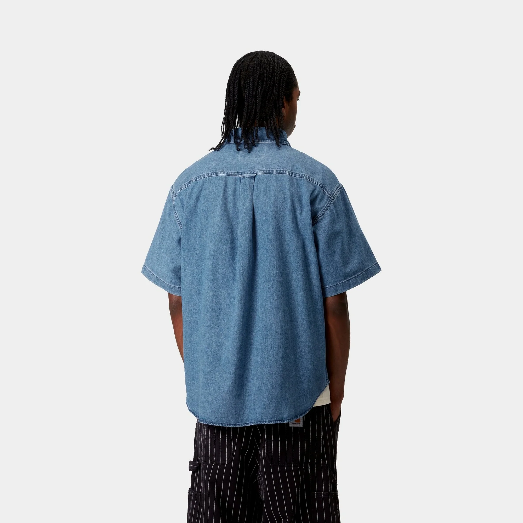 Lucas Short Sleeve Shirt | Blue (stone washed)
