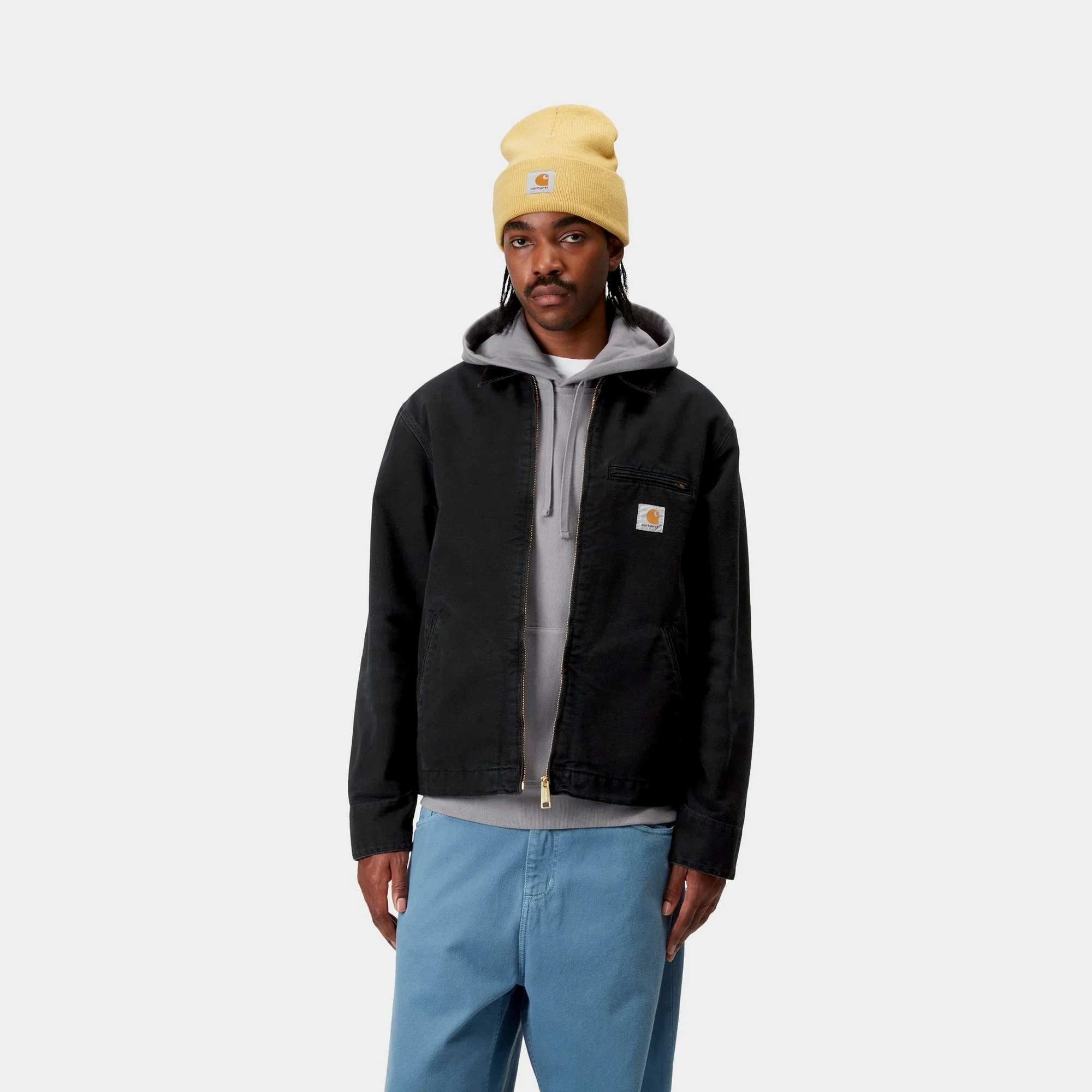 Detroit Jacket (Spring) - Stone Canvas | Black