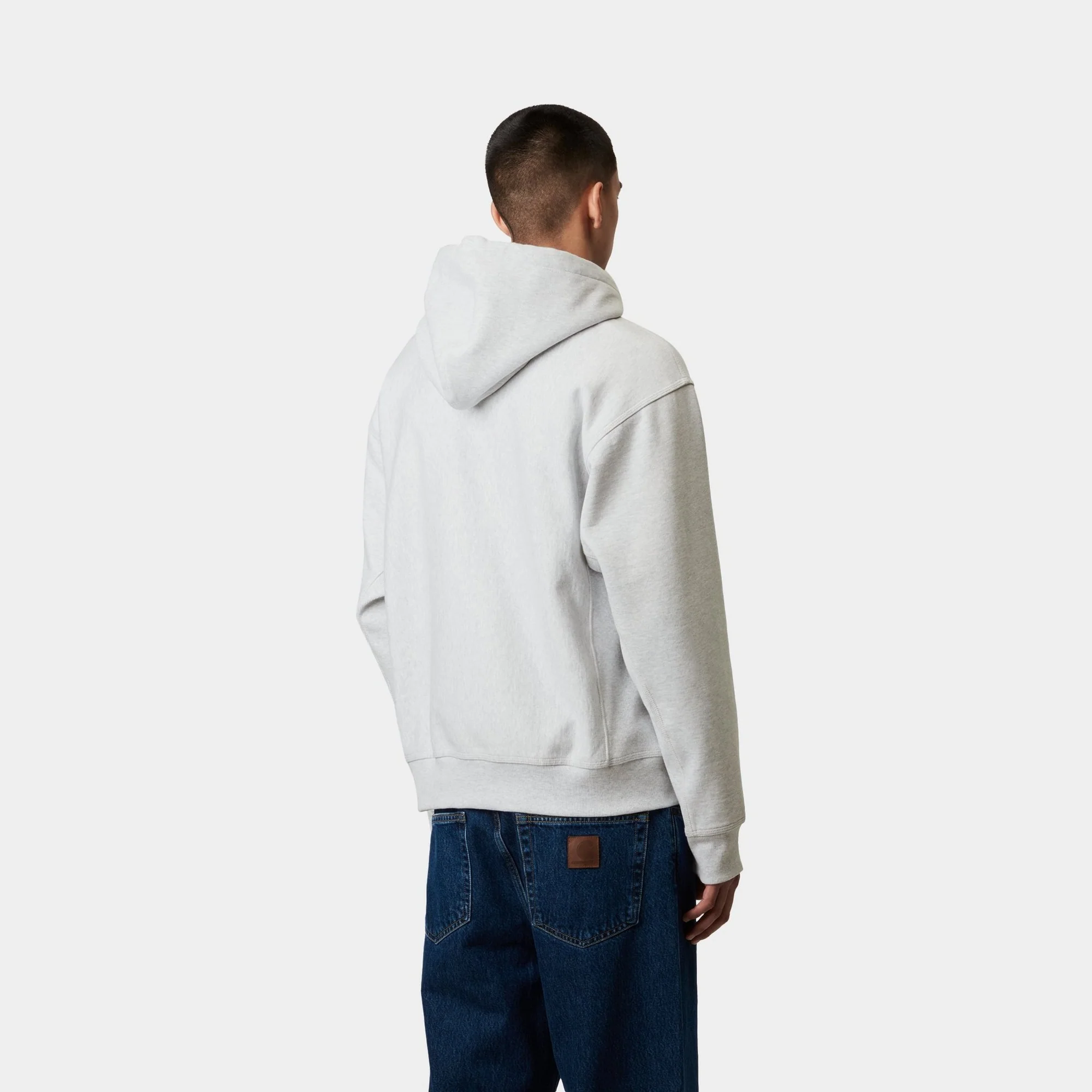 Hooded American Script Sweatshirt | Ash Heather