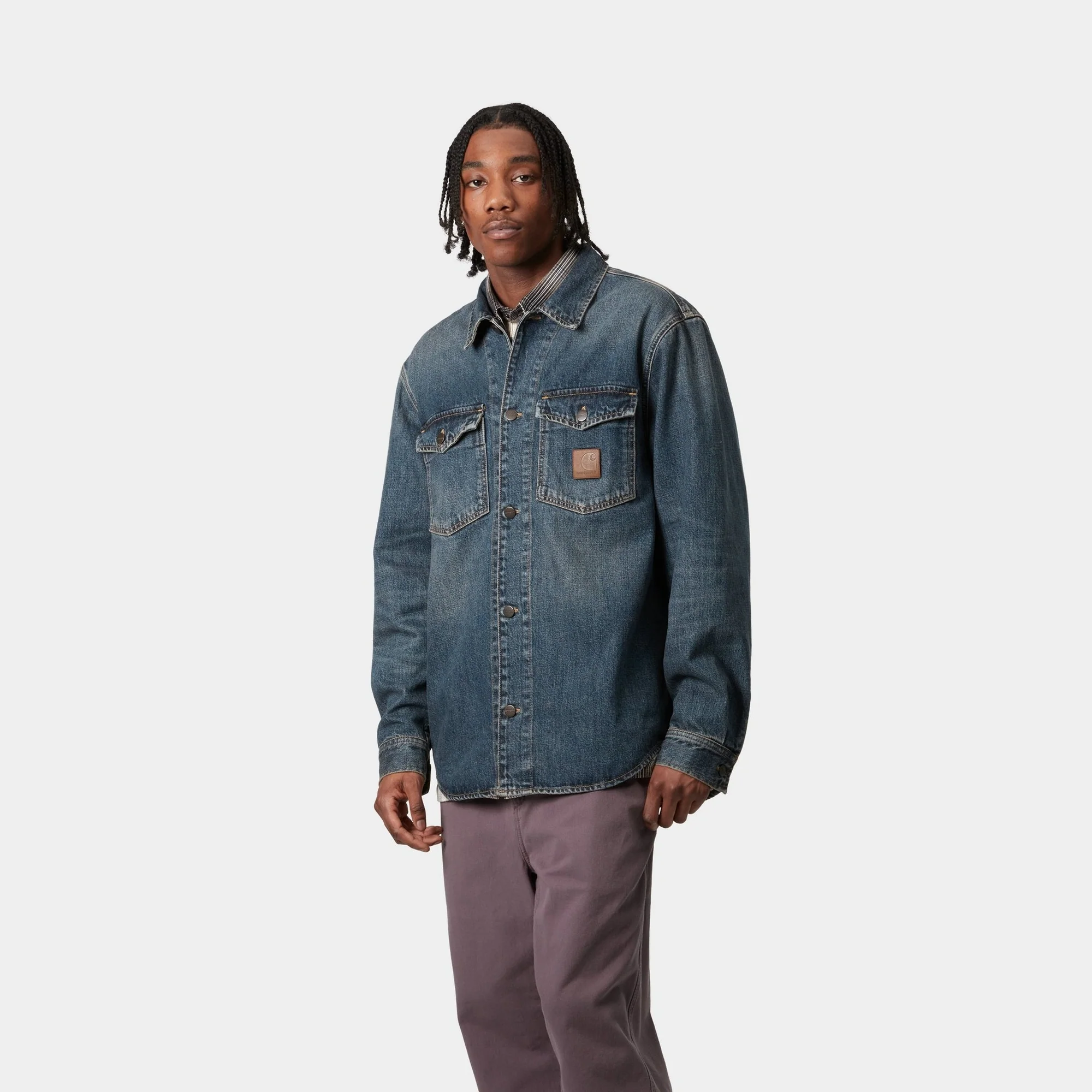 Lincoln Shirt Jacket | Blue (worn used wash)