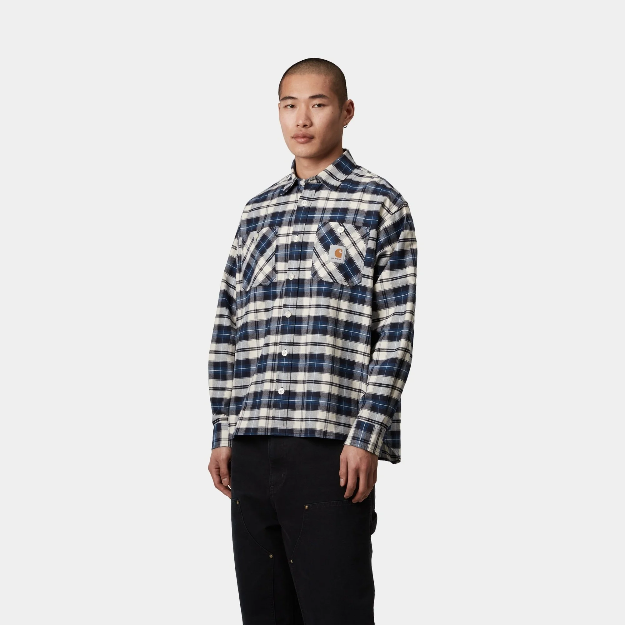 Tarbell Check Shirt | Dark Navy / White