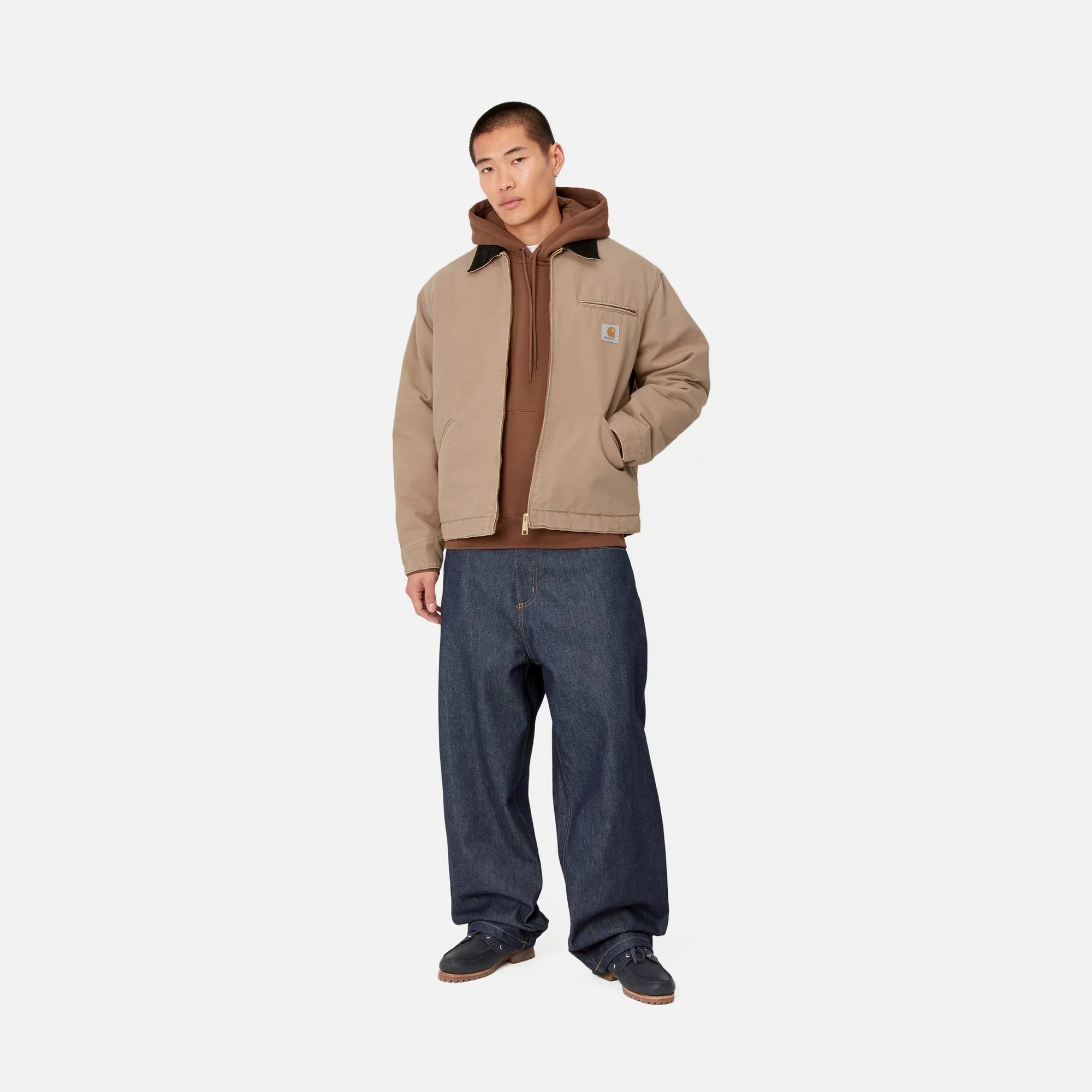 OG Detroit Jacket (Winter) | Peanut / Black (aged canvas)