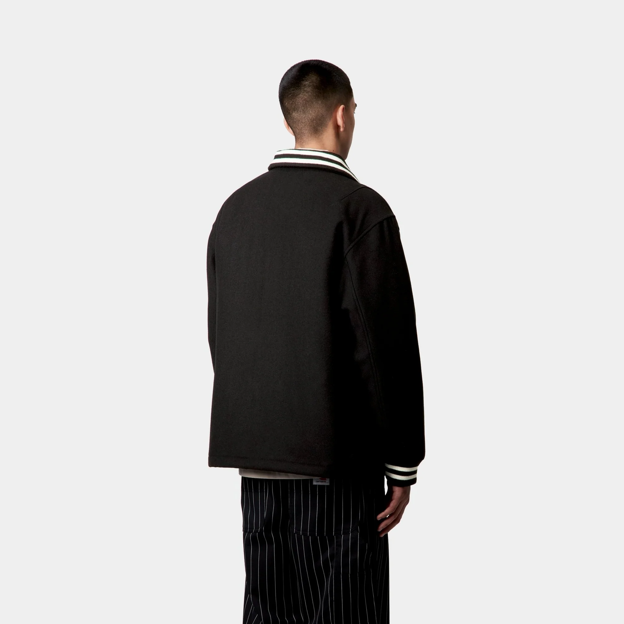 Wool Coach Jacket | Black / Wax