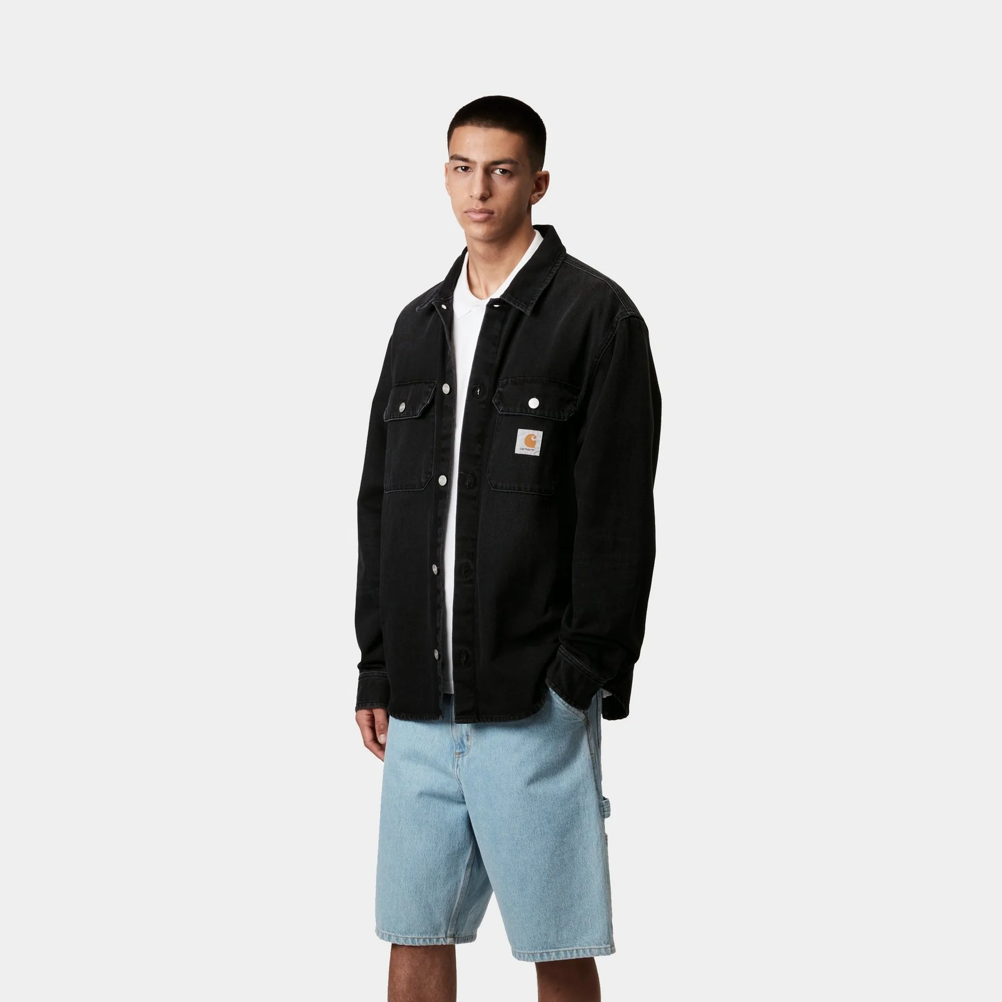 Harvey Shirt Jacket | Black (dark used wash)