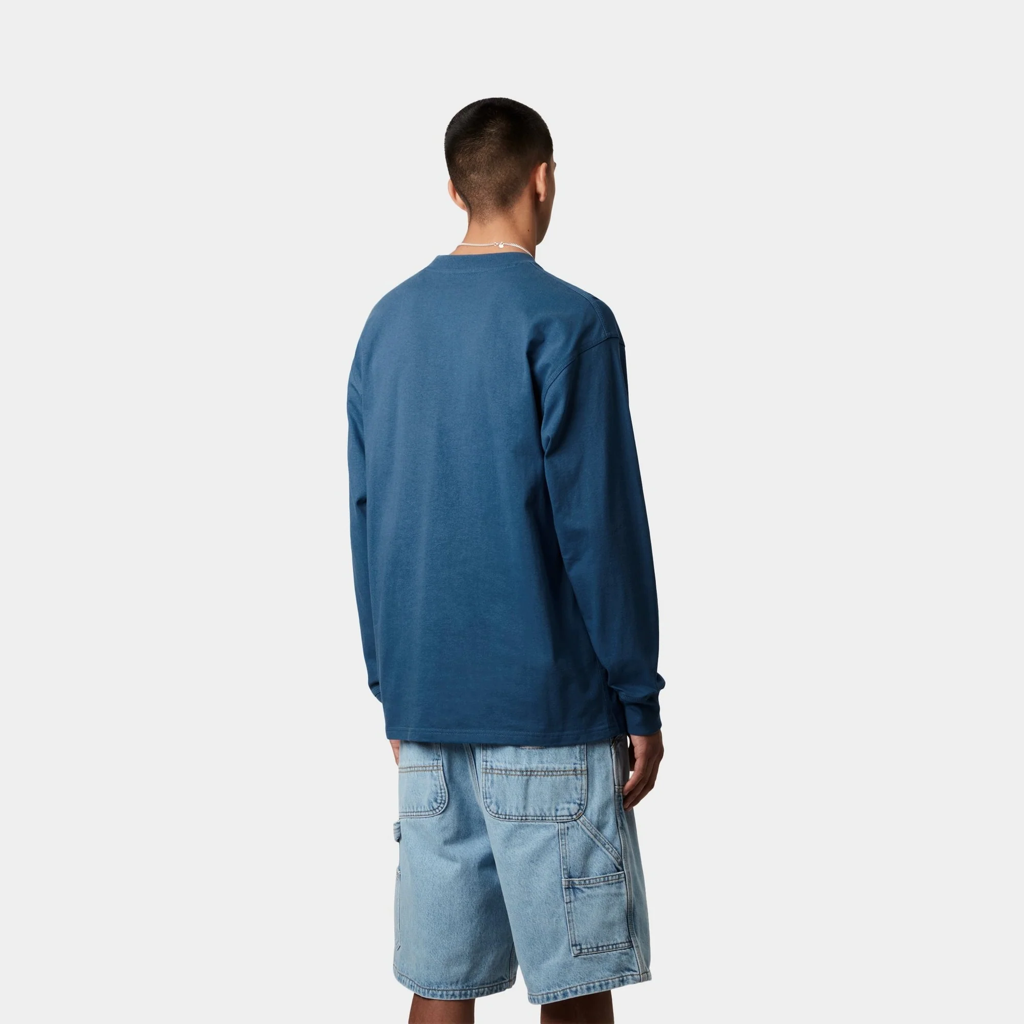 American Script Long Sleeve T-Shirt | Sodalite