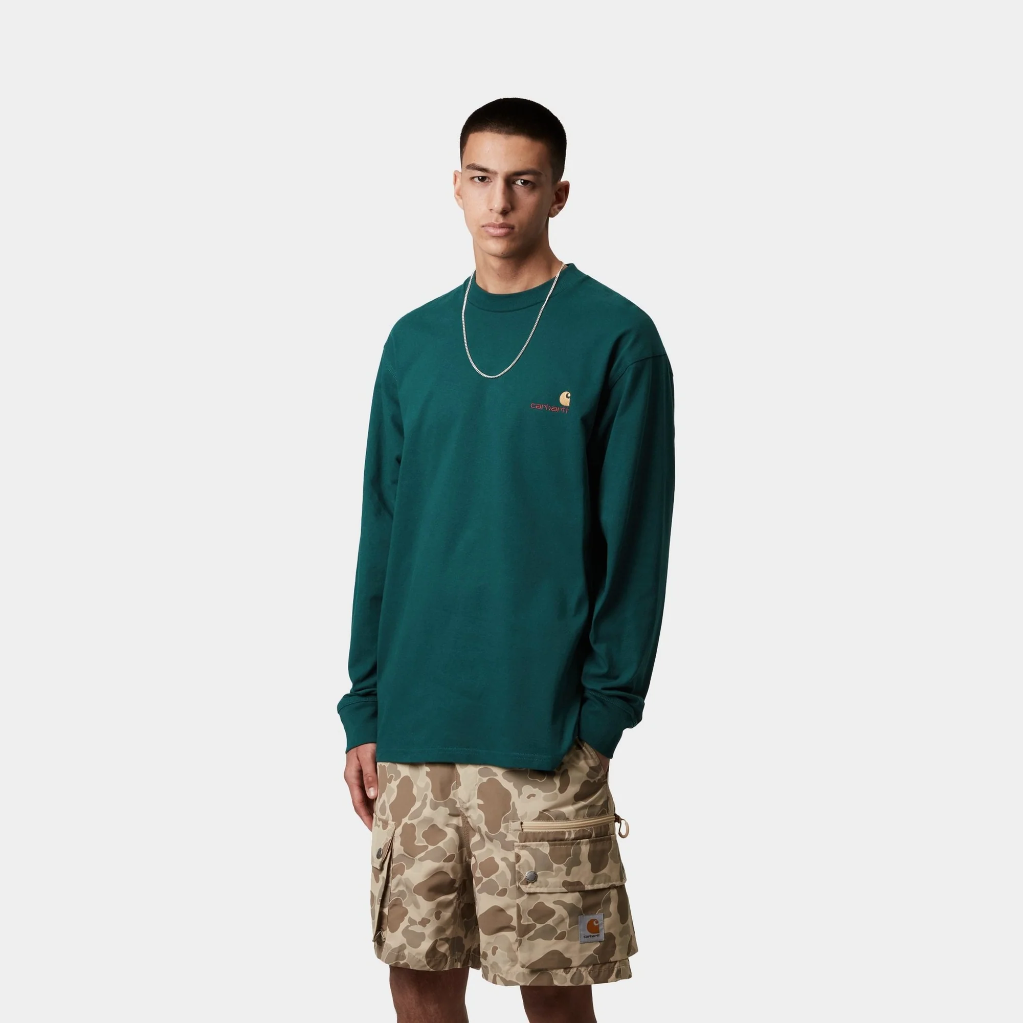 American Script Long Sleeve T-Shirt | Malachite