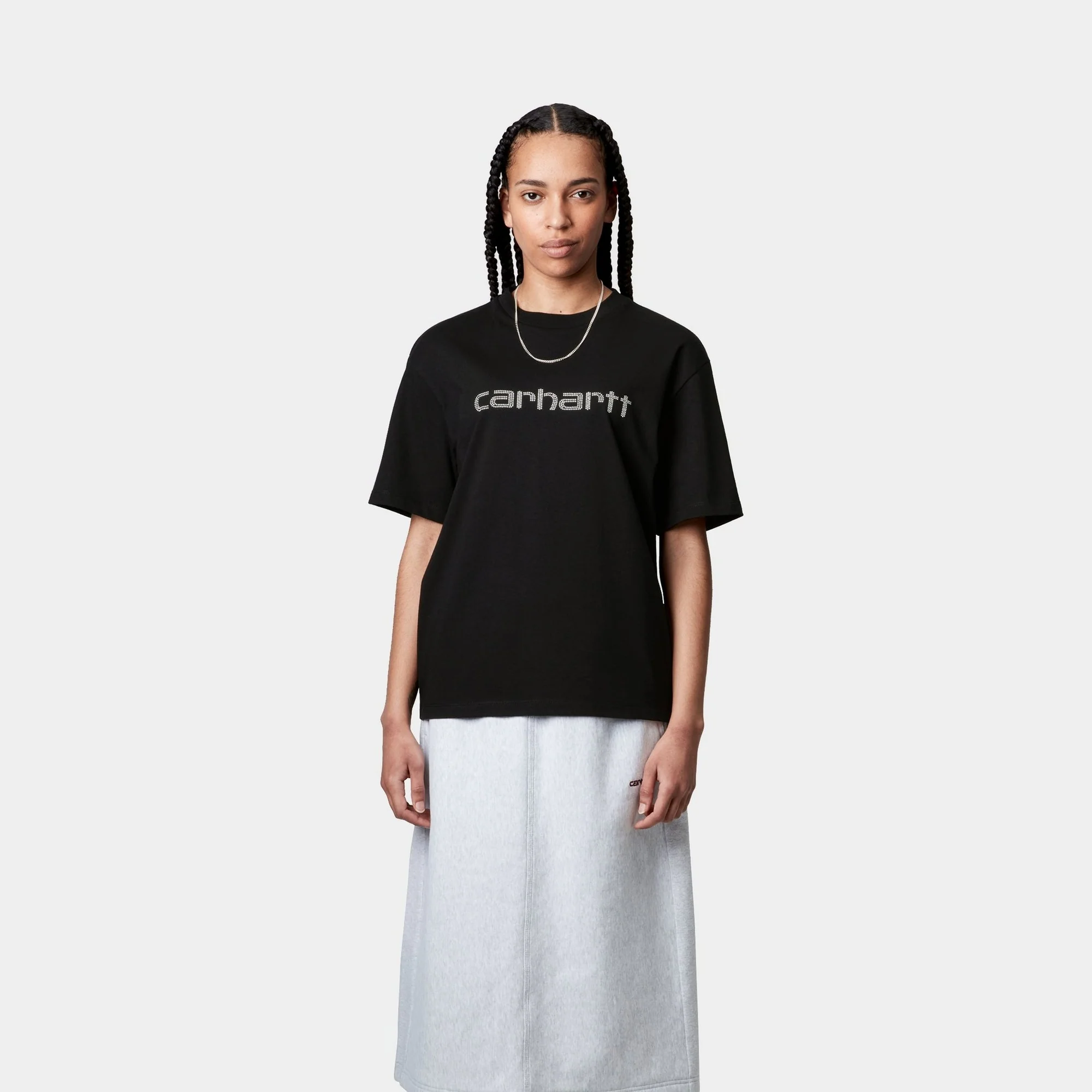 Women’s Rivet Script T-Shirt | Black / Silver