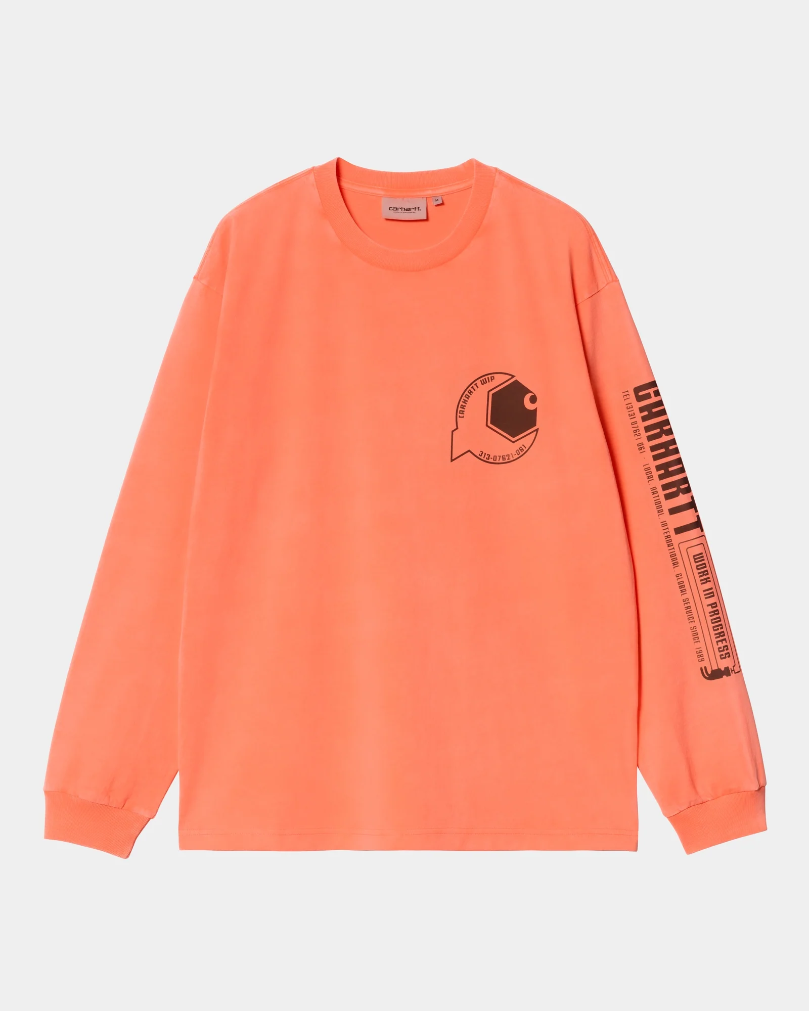 Long Sleeve Industry T-Shirt | Lumo Orange / Black