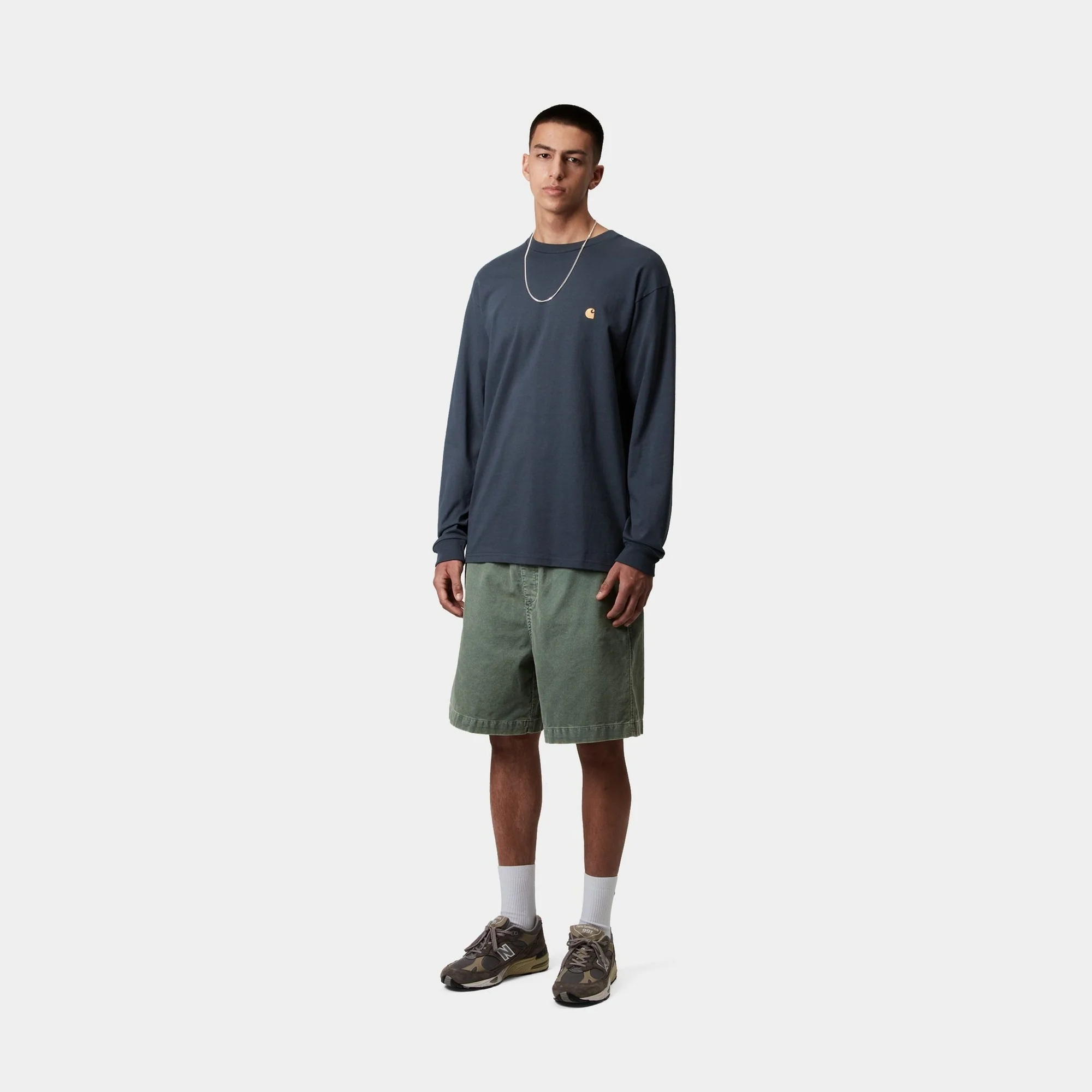 Chase Long Sleeve T-Shirt | Dusky Blue