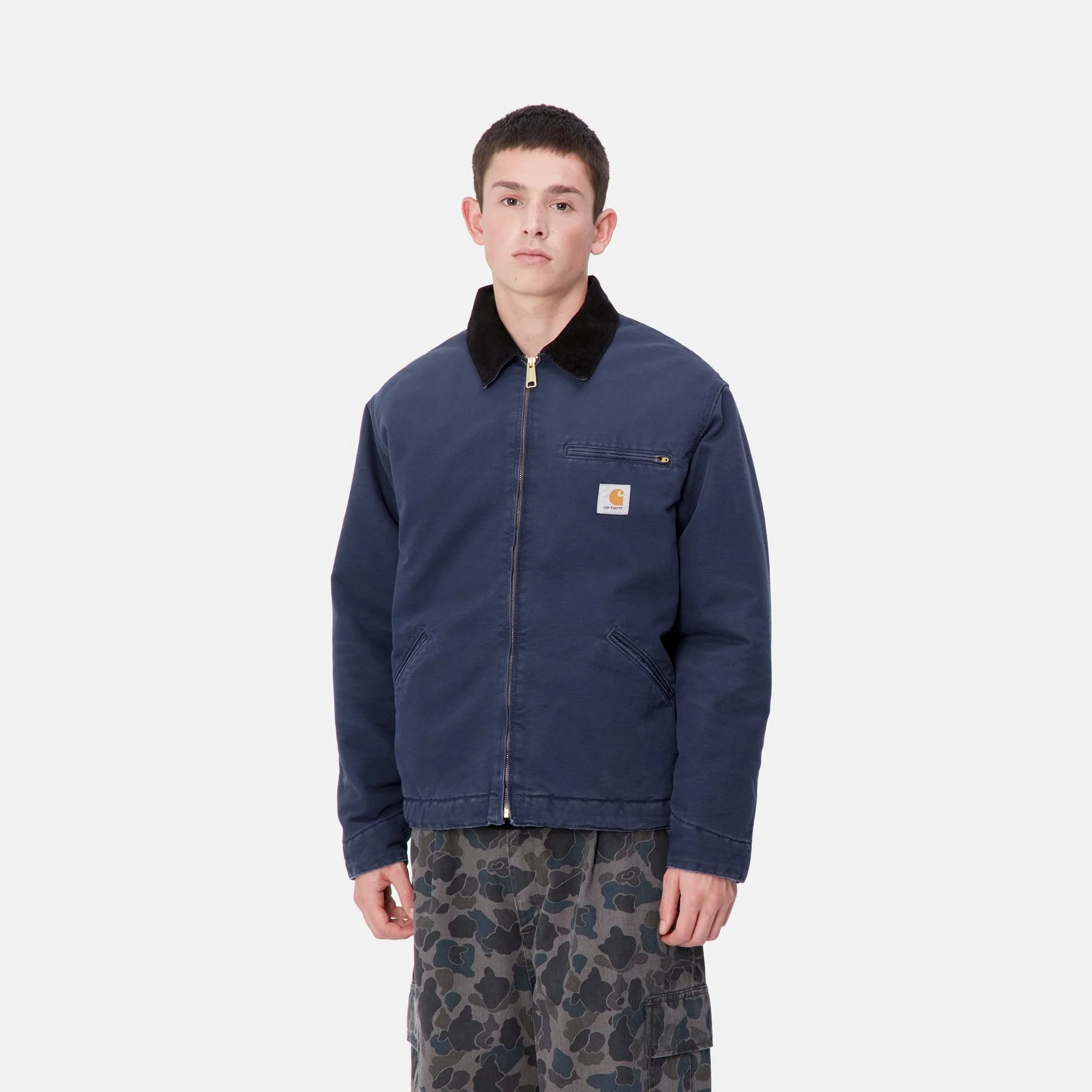 OG Detroit Jacket (Winter) | Air Force Blue / Black (aged canvas)