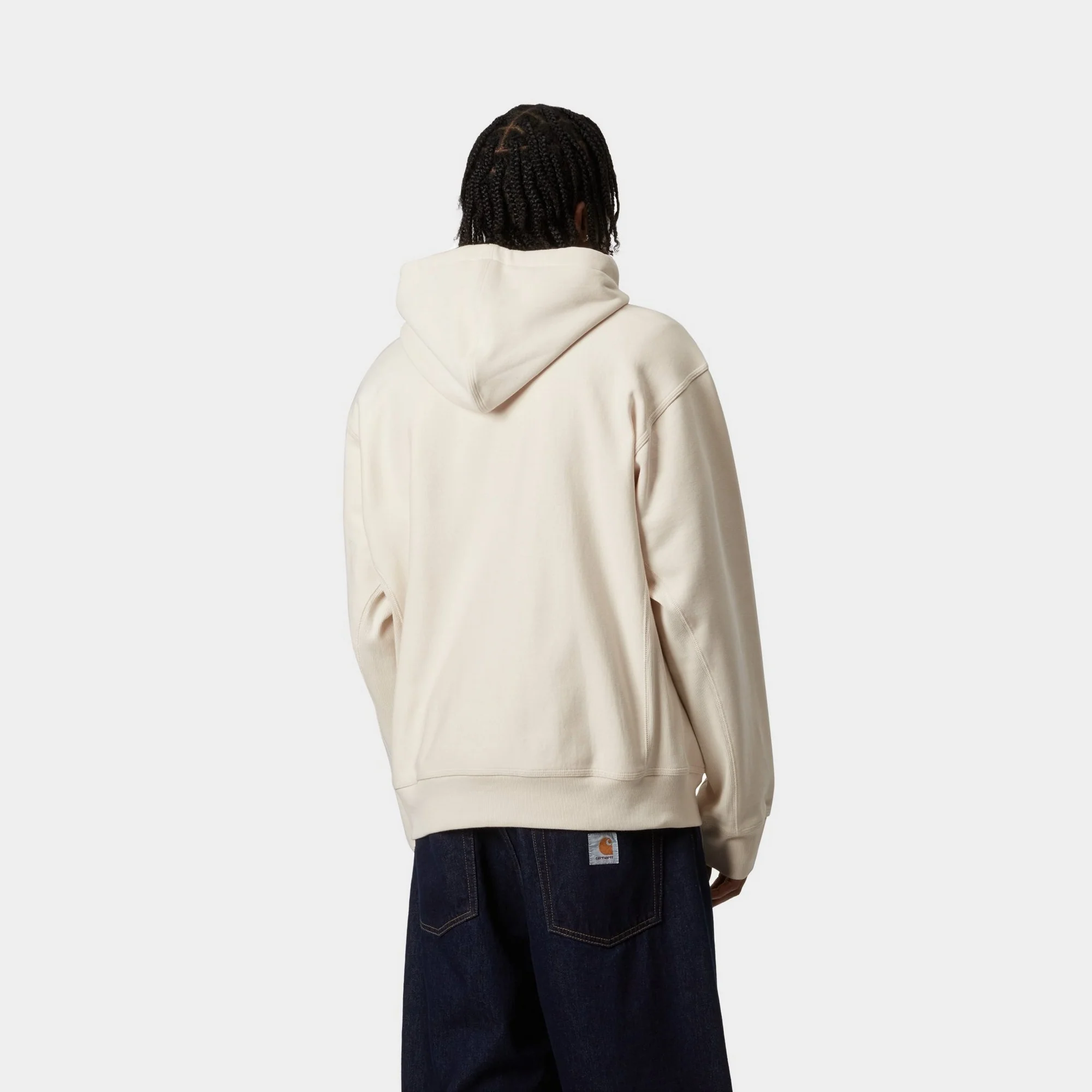 Hooded American Script Sweatshirt | Natural