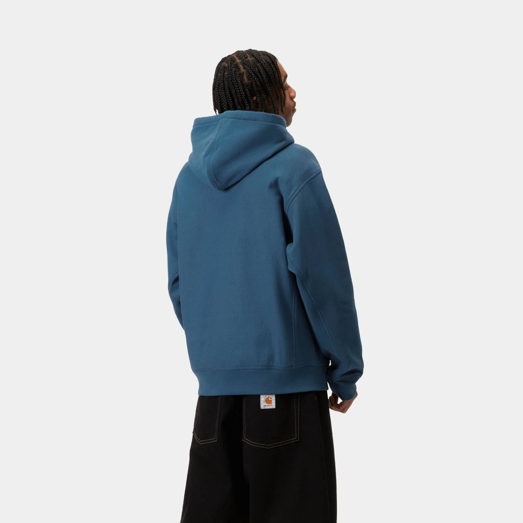 Hooded American Script Sweatshirt | Sodalite