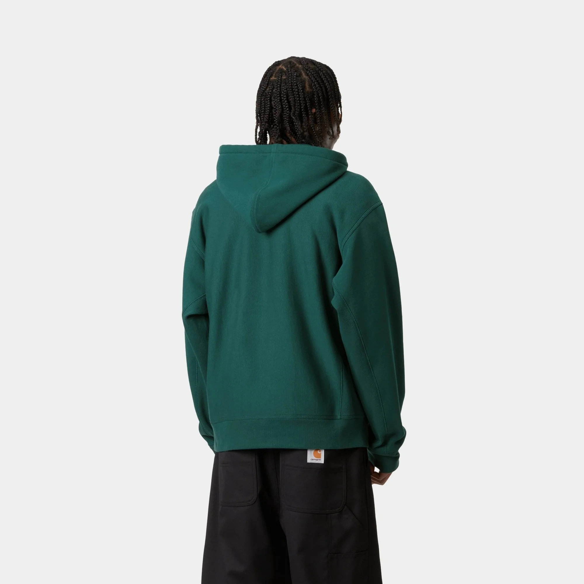 Hooded American Script Sweatshirt | Malachite