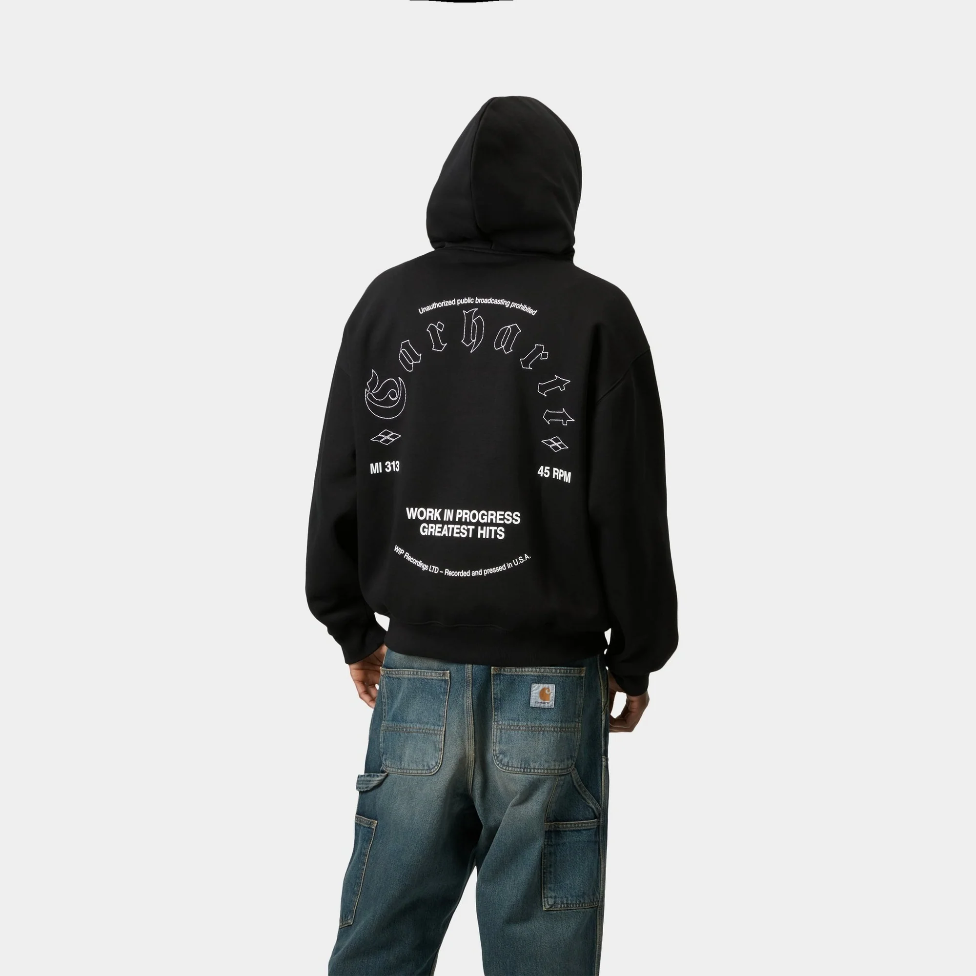 Hooded Greatest Hits Sweatshirt | Black / White