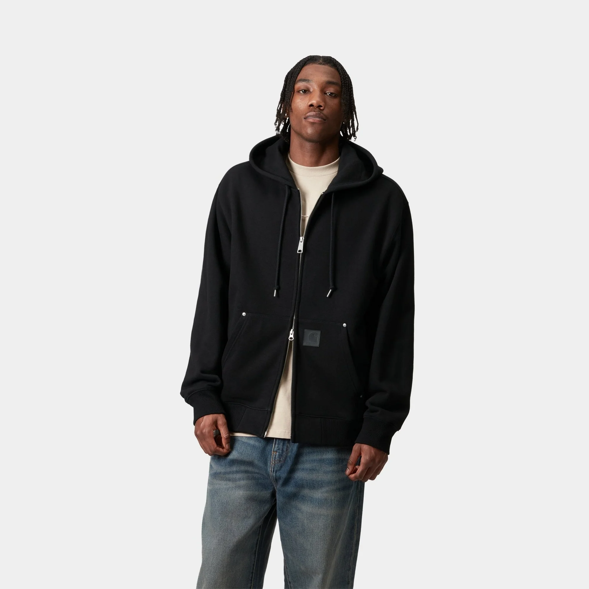 Hooded Eldon Sweatshirt Jacket | Black