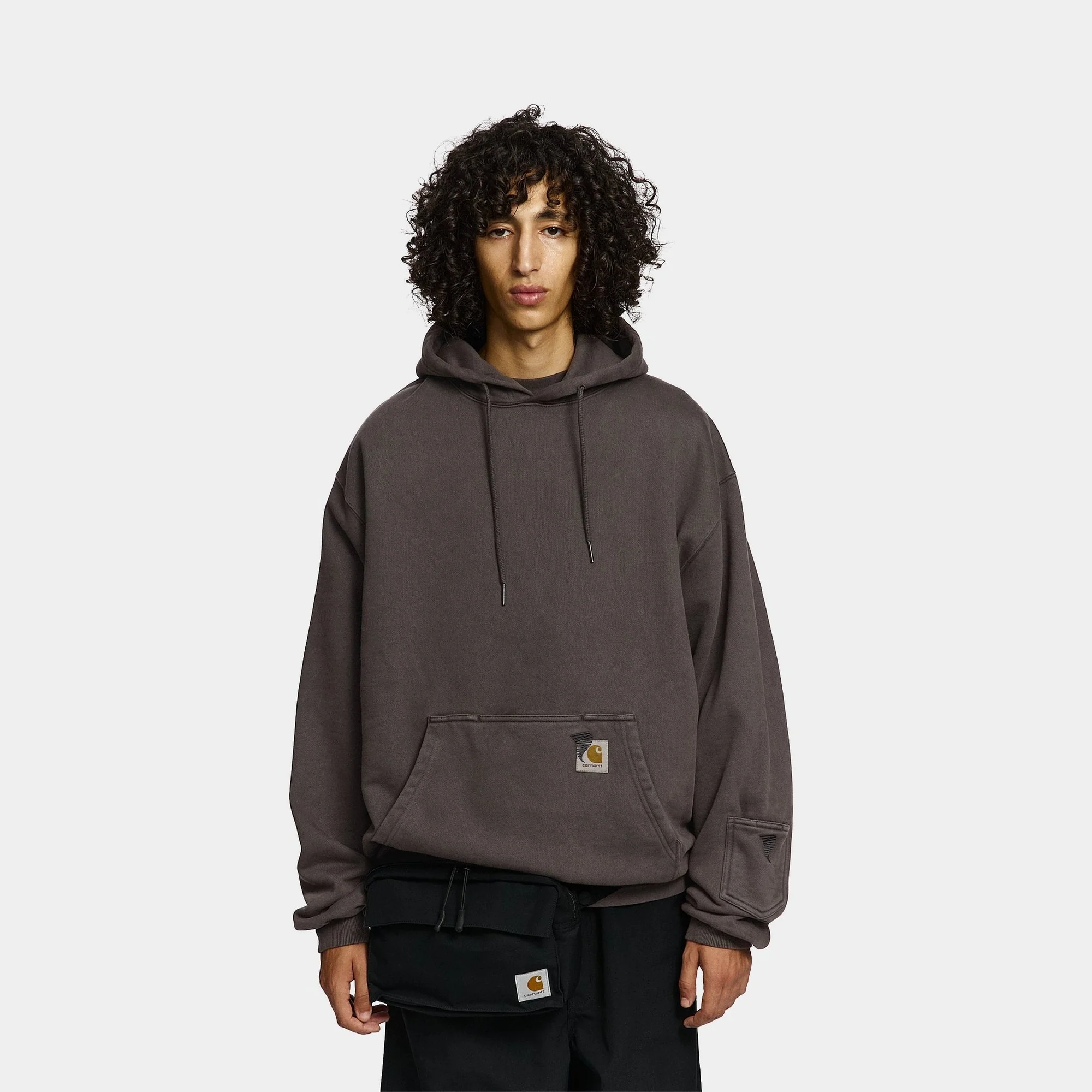 Carhartt WIP x INVINCIBLE Hooded Pigment Dyed Sweatshirt | Soot