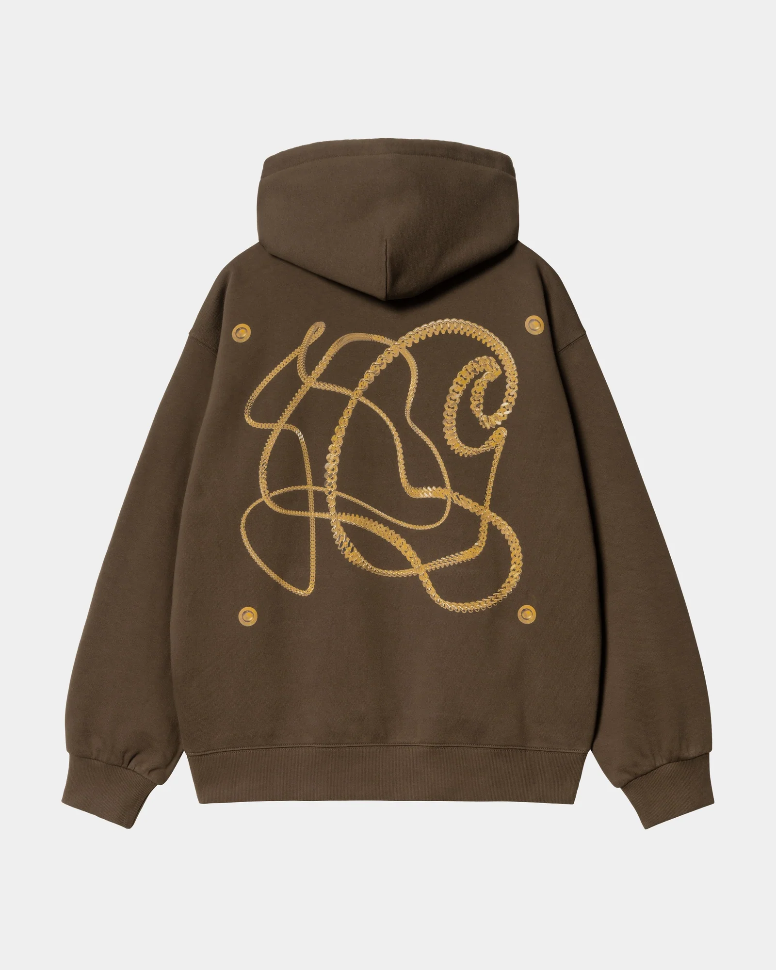 Hooded Charm Link Sweatshirt | Liberica / Gold (stone washed)