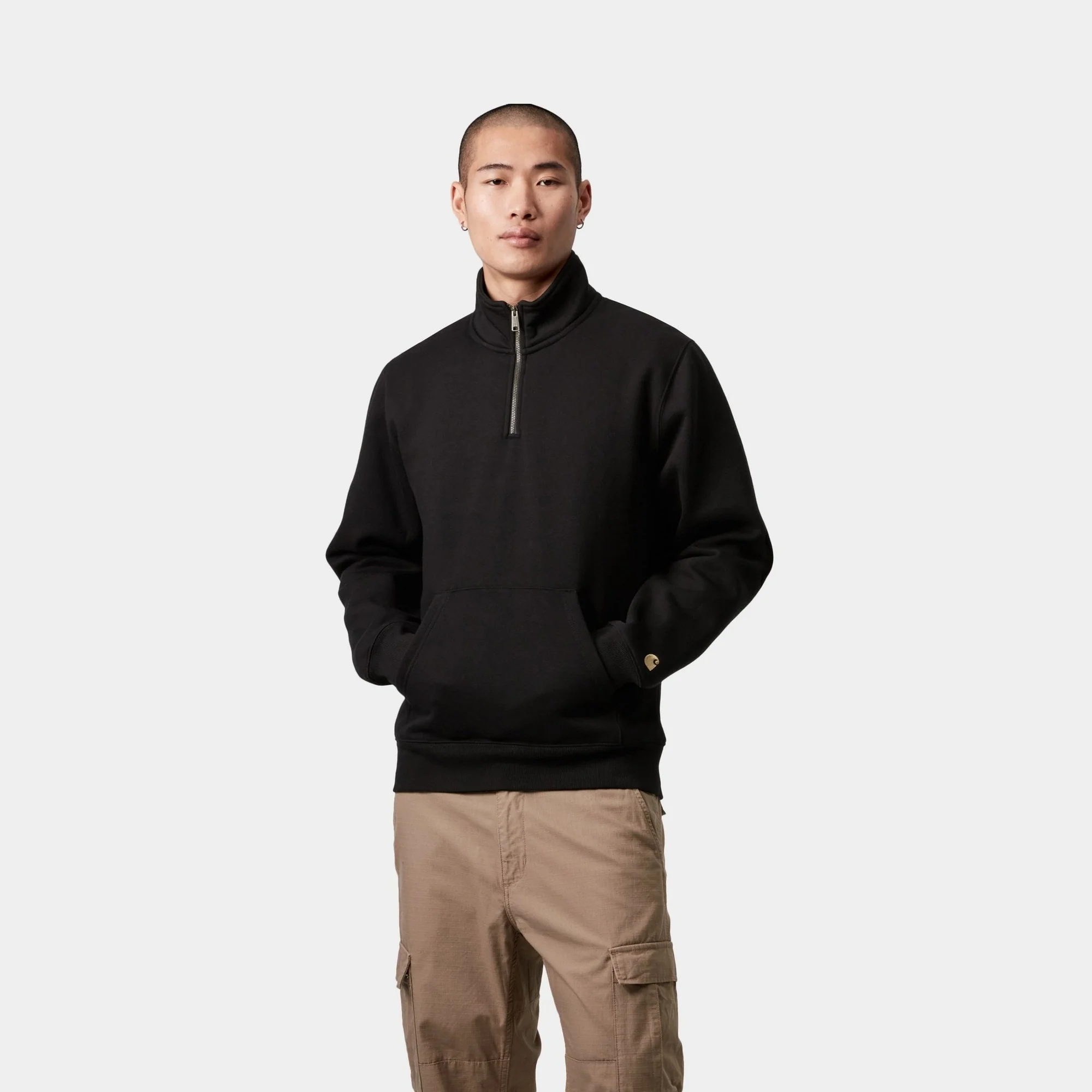 Chase Neck Zip Sweatshirt | Black